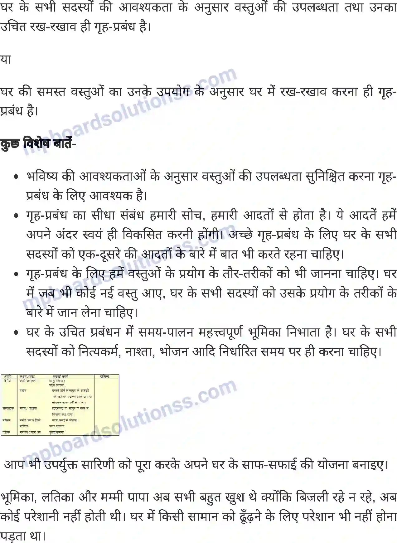 MP Board Book for Class 6 Home Science गृह प्रबन्ध Image 5