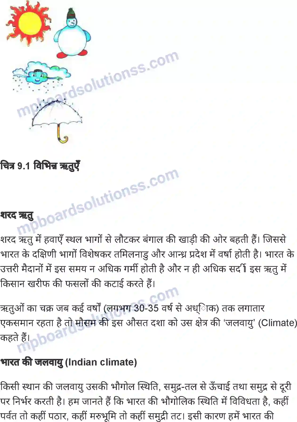 MP Board Book for Class 6 Social Science भारत जलवायु Image 4