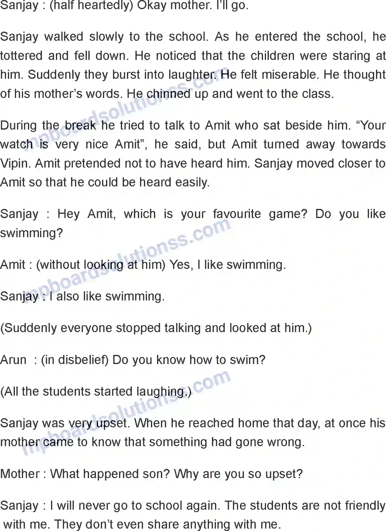 MP Board Book for Class 7 English Sanjay The Brave Boy Image 2