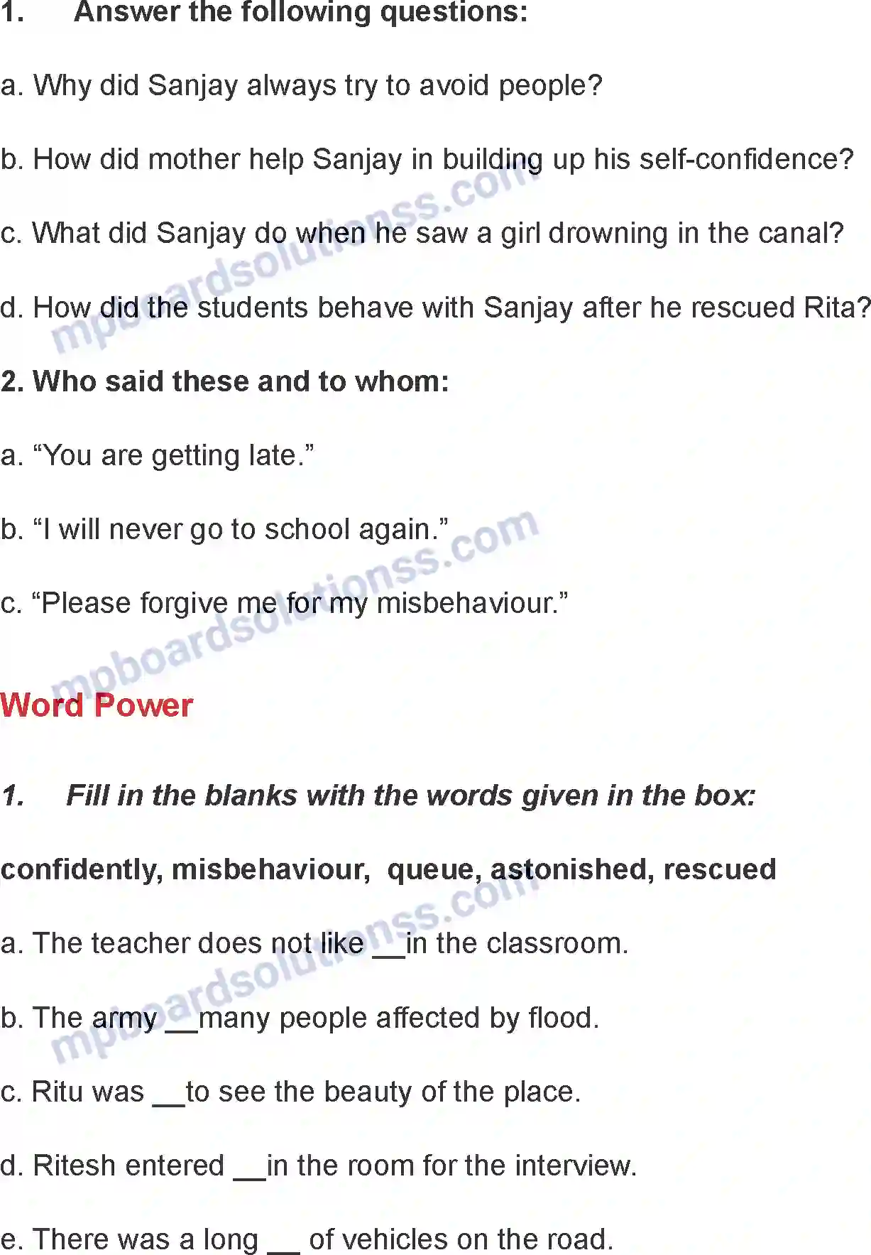 MP Board Book for Class 7 English Sanjay The Brave Boy Image 5