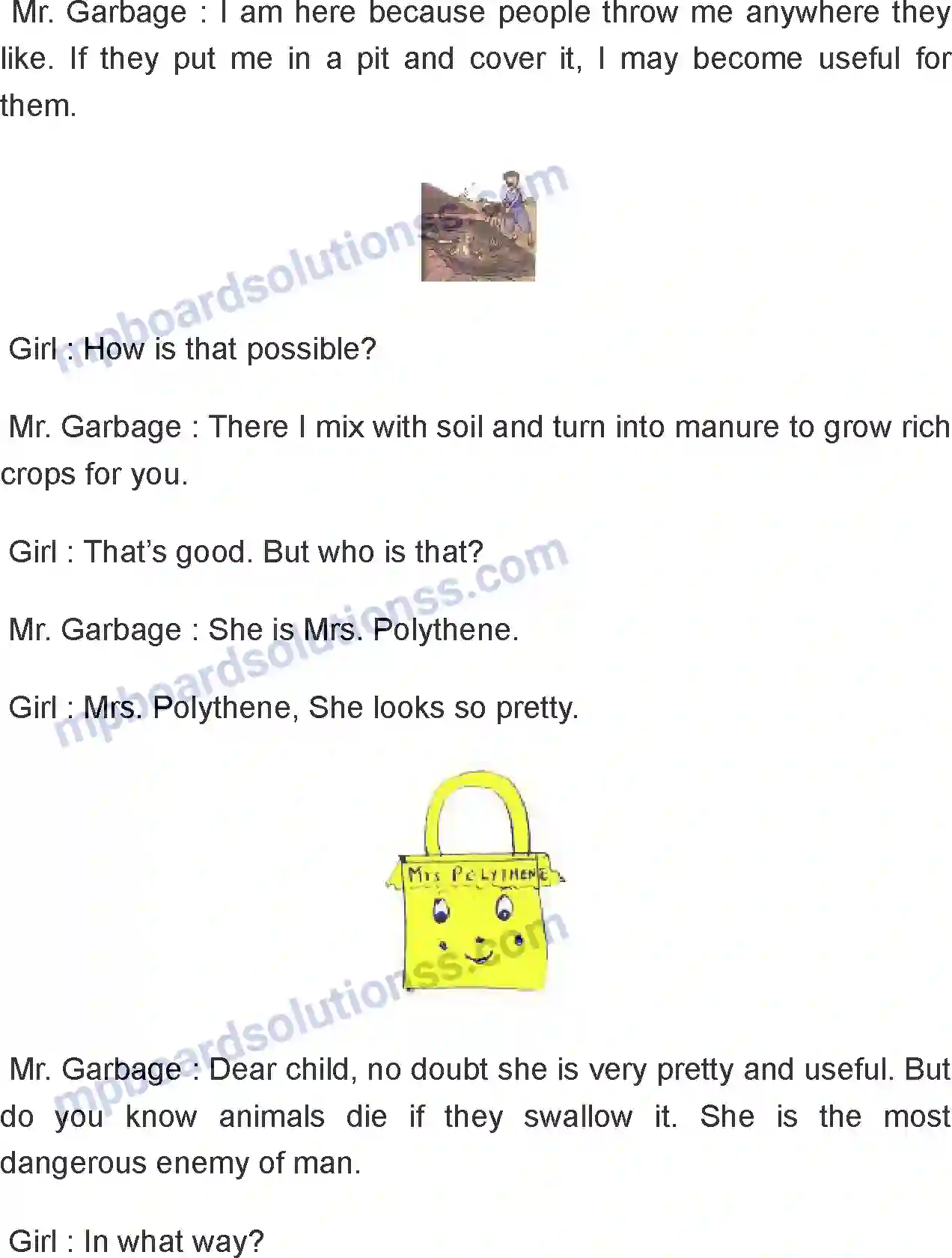 MP Board Book for Class 7 English Mr. Garbage And Mrs. Polythene Image 2