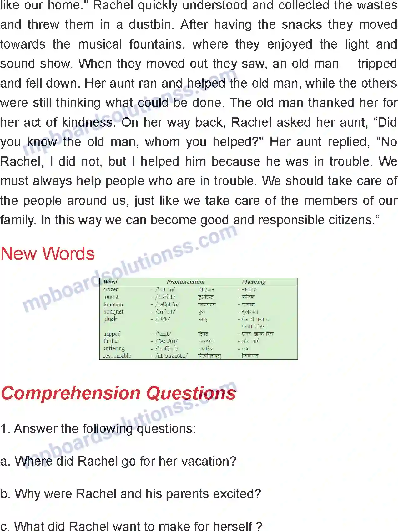 MP Board Book for Class 7 English A Good Citizen Image 2