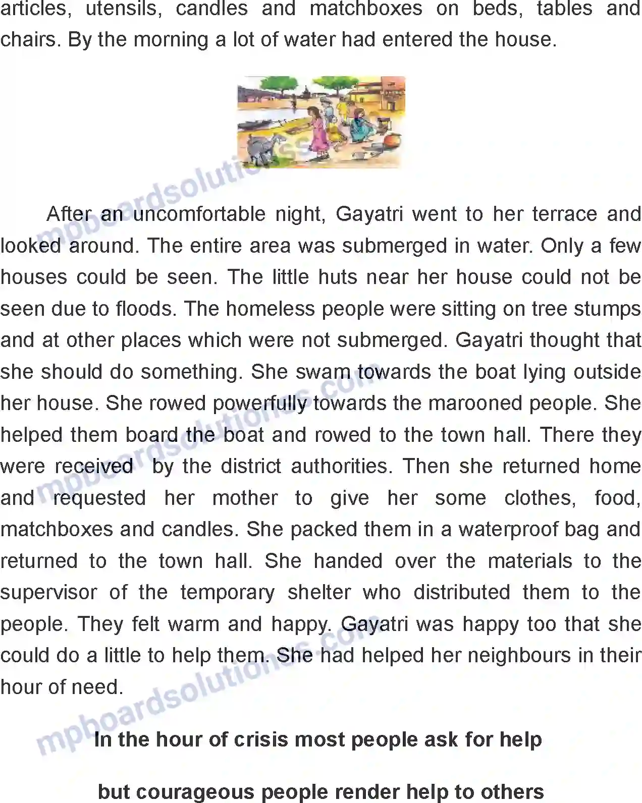 MP Board Book for Class 7 English A Courageous Act Image 2