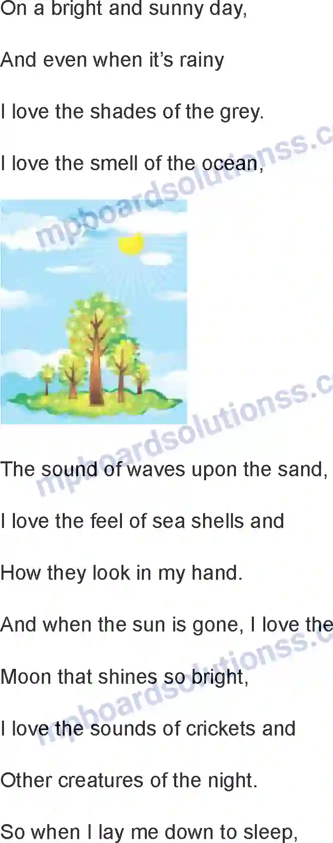 MP Board Book for Class 7 English I Love Nature Image 2