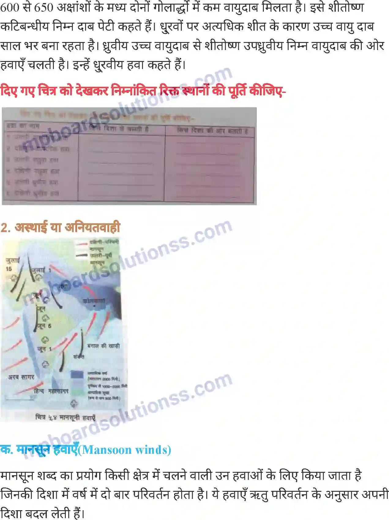 MP Board Book for Class 7 Social Science वायु की गतियाँ Image 4