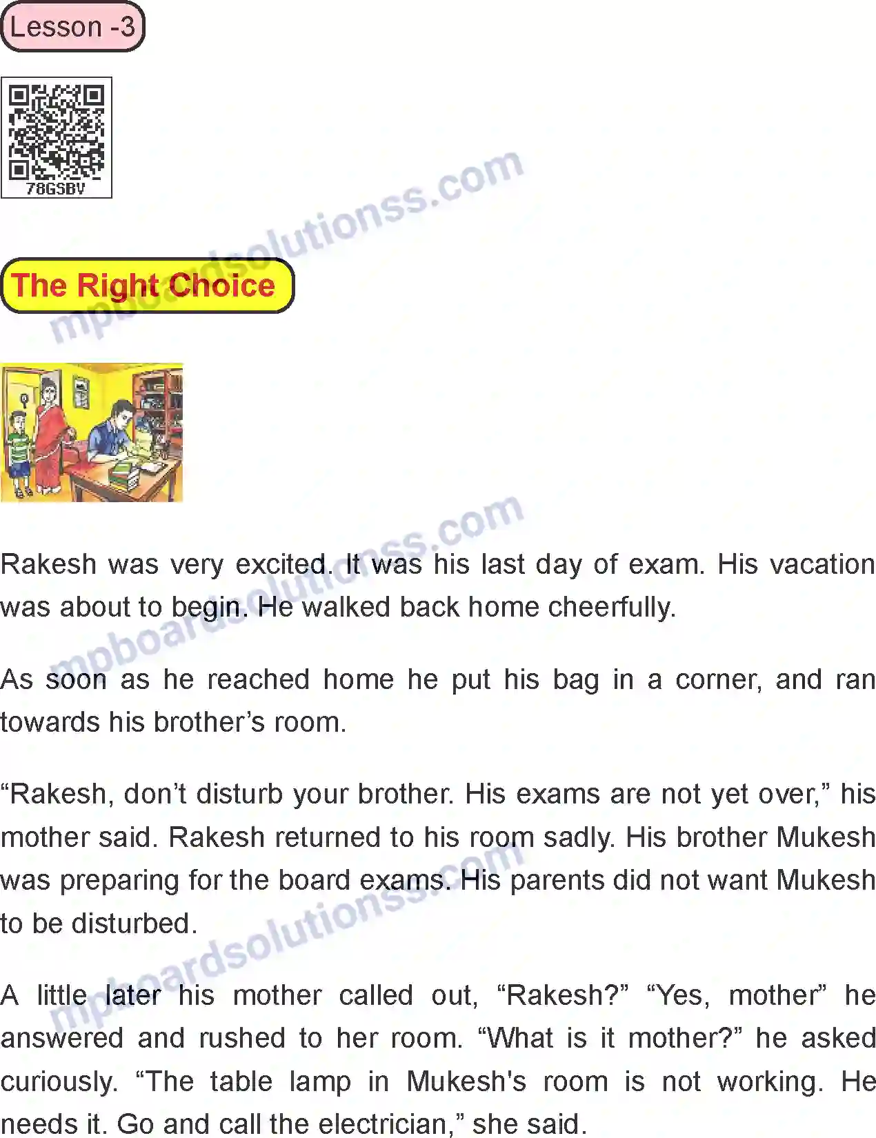 MP Board Book for Class 8 English The Right Choice Image 1