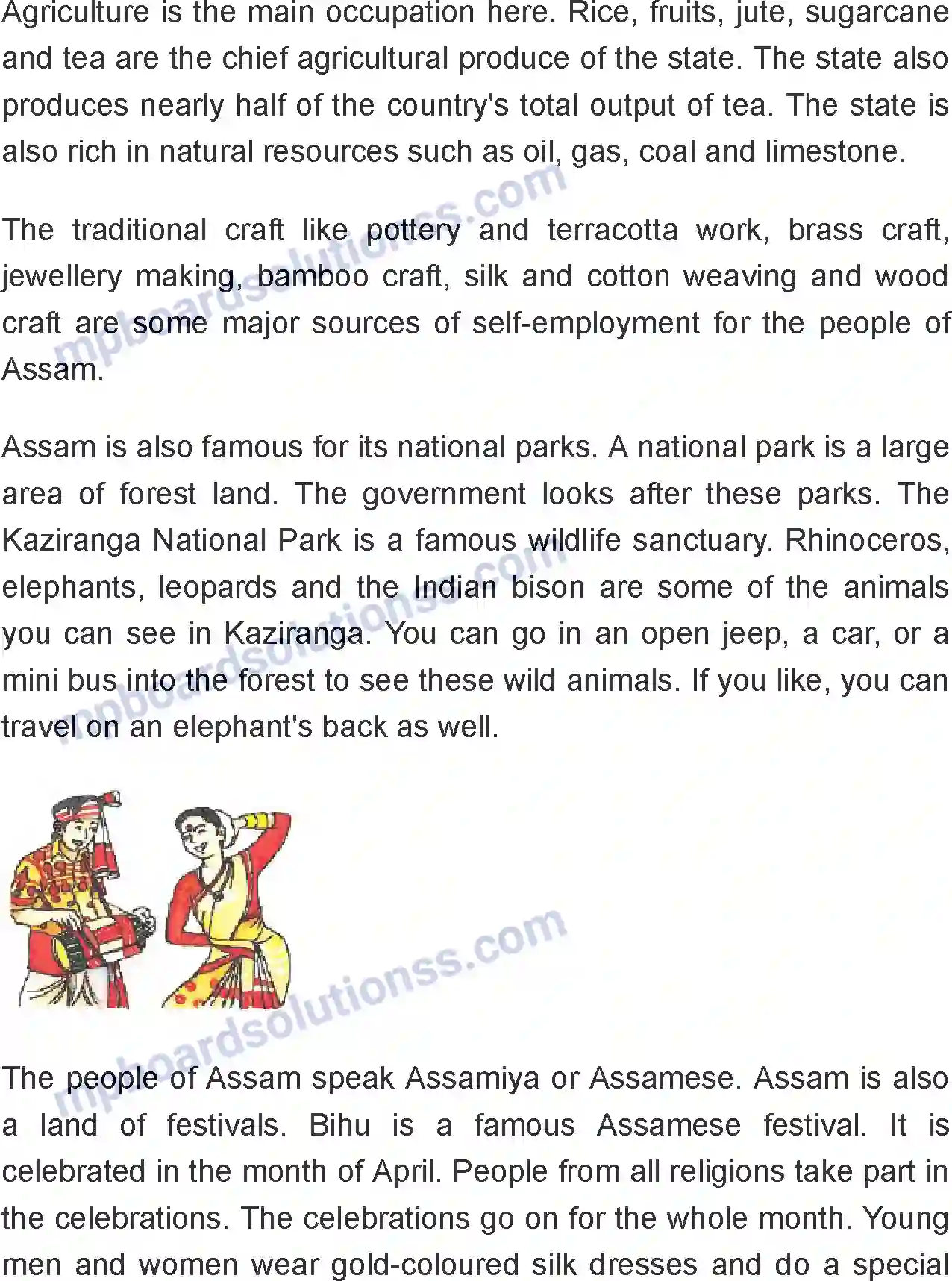 MP Board Book for Class 8 English Awesome Assam Image 2