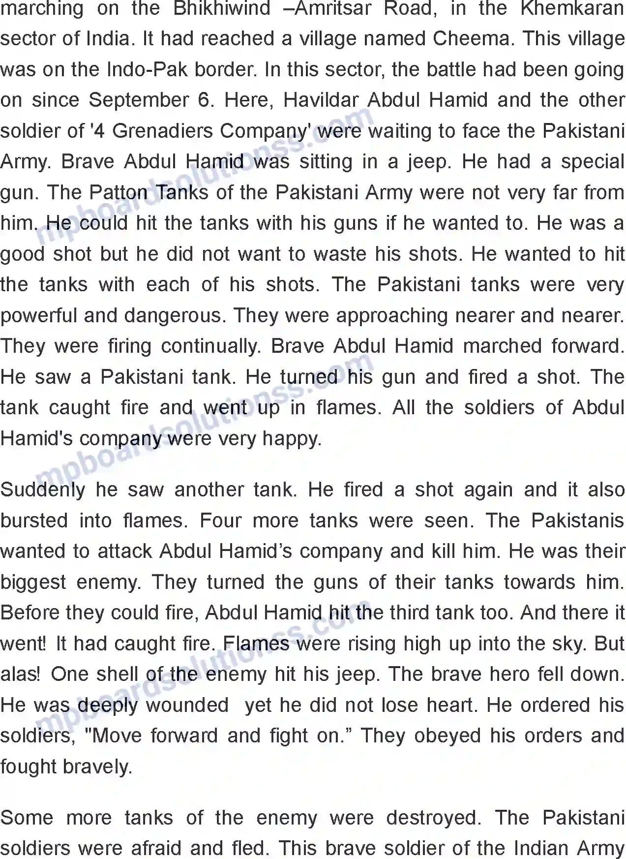 MP Board Book for Class 8 English Veer Abdul Hamid Image 2