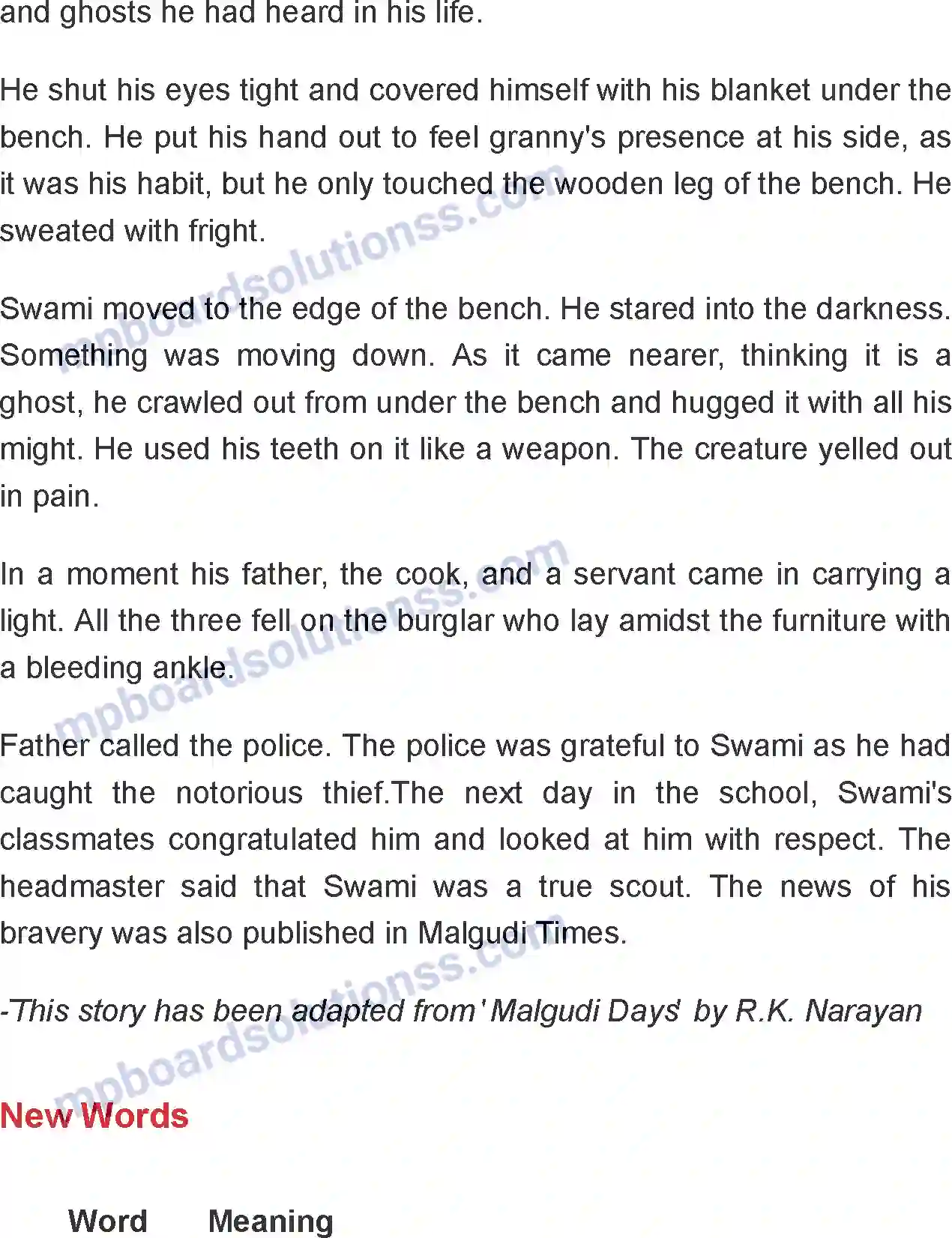 MP Board Book for Class 8 English A Hero Image 3