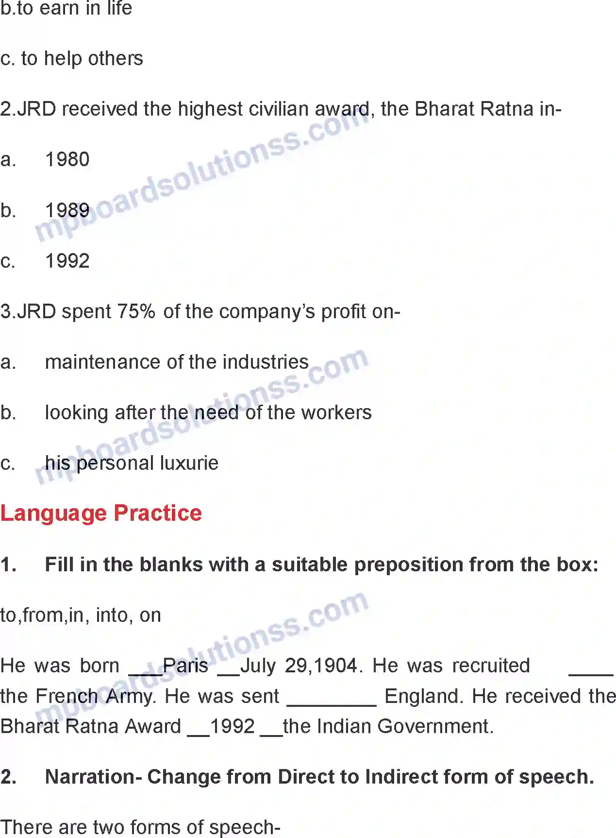 MP Board Book for Class 8 English The Man Who Gave India Wings Image 4