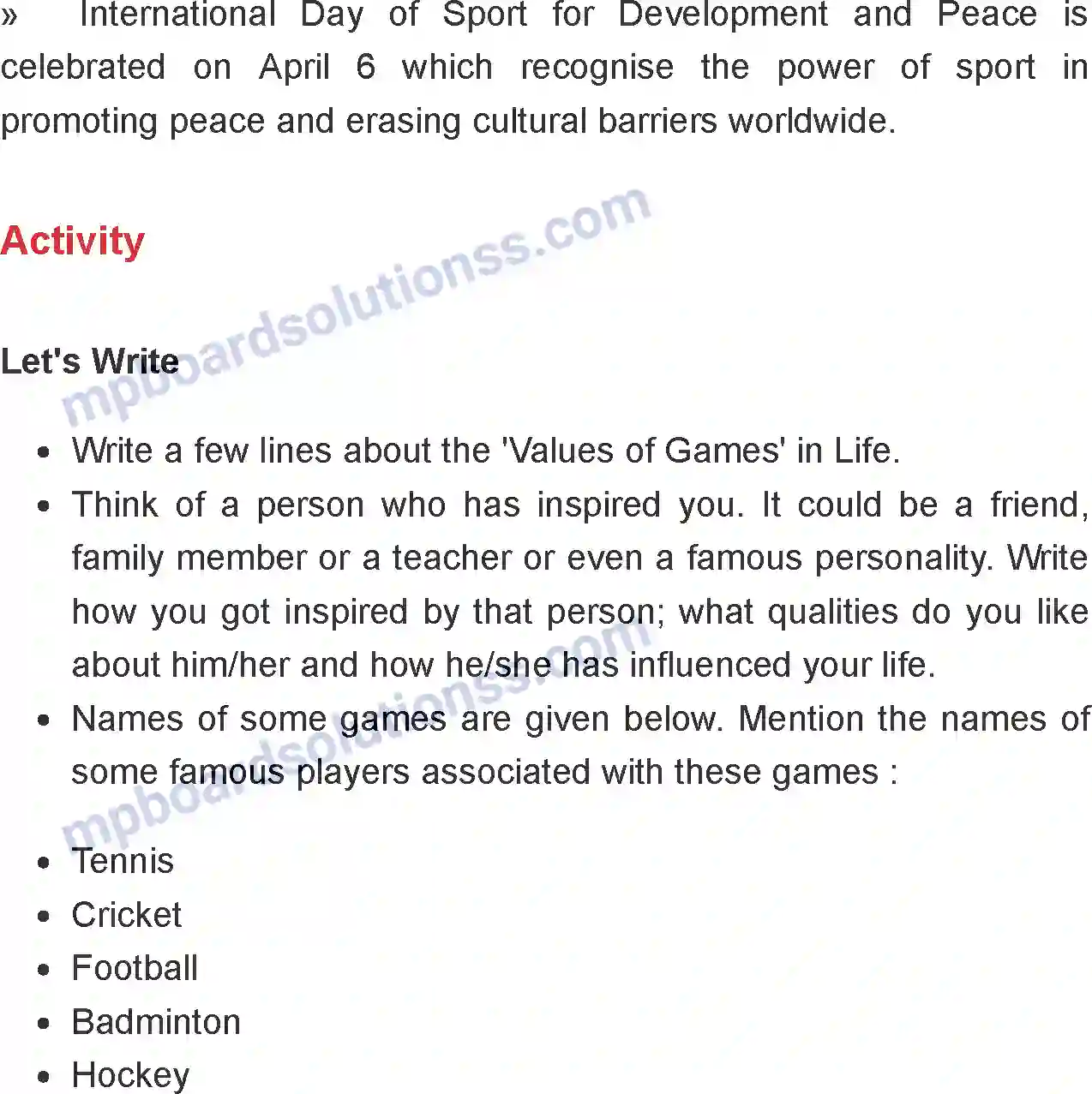 MP Board Book for Class 8 English The Glorious Sportswomen Of India Image 9