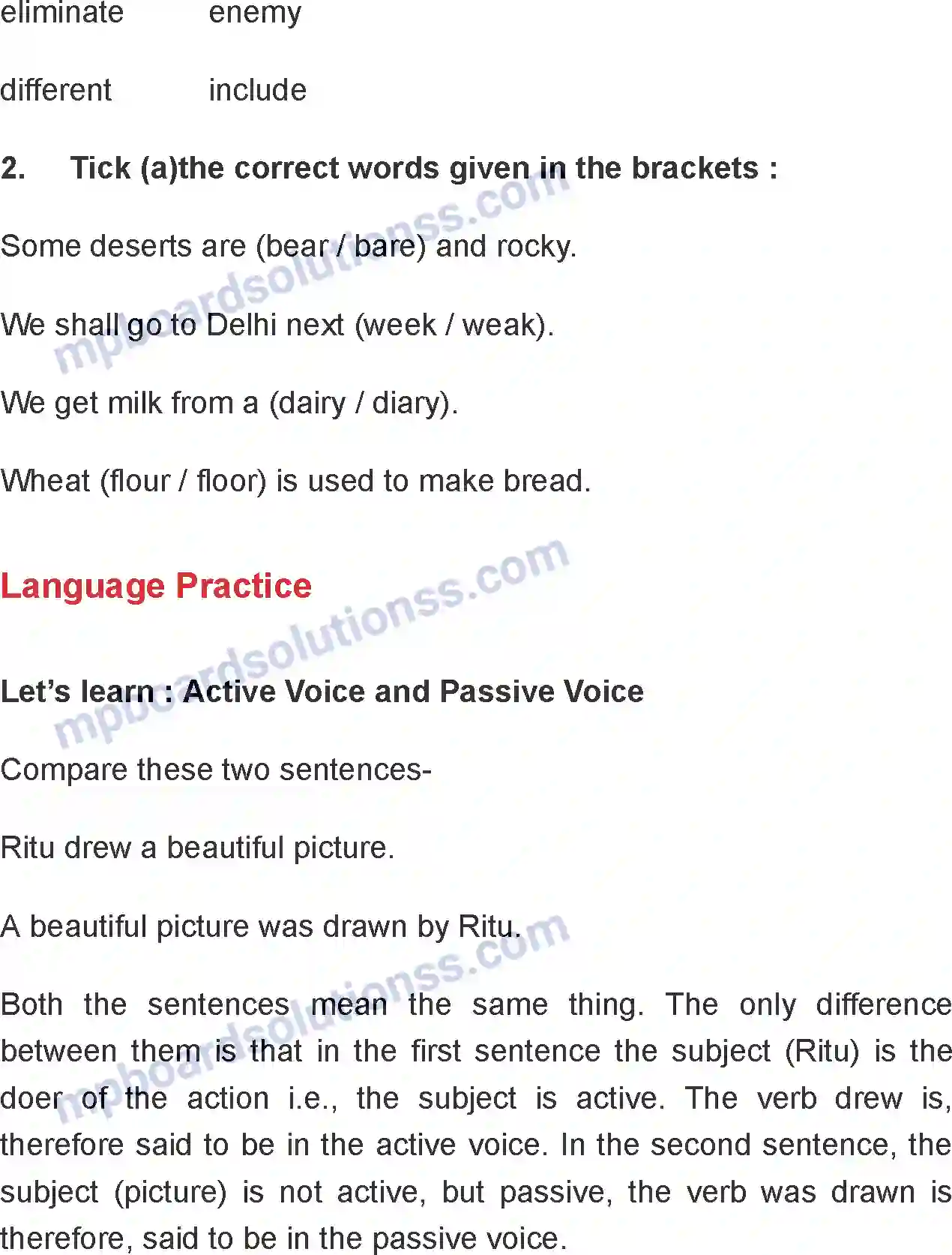 MP Board Book for Class 8 English World Peace Image 5