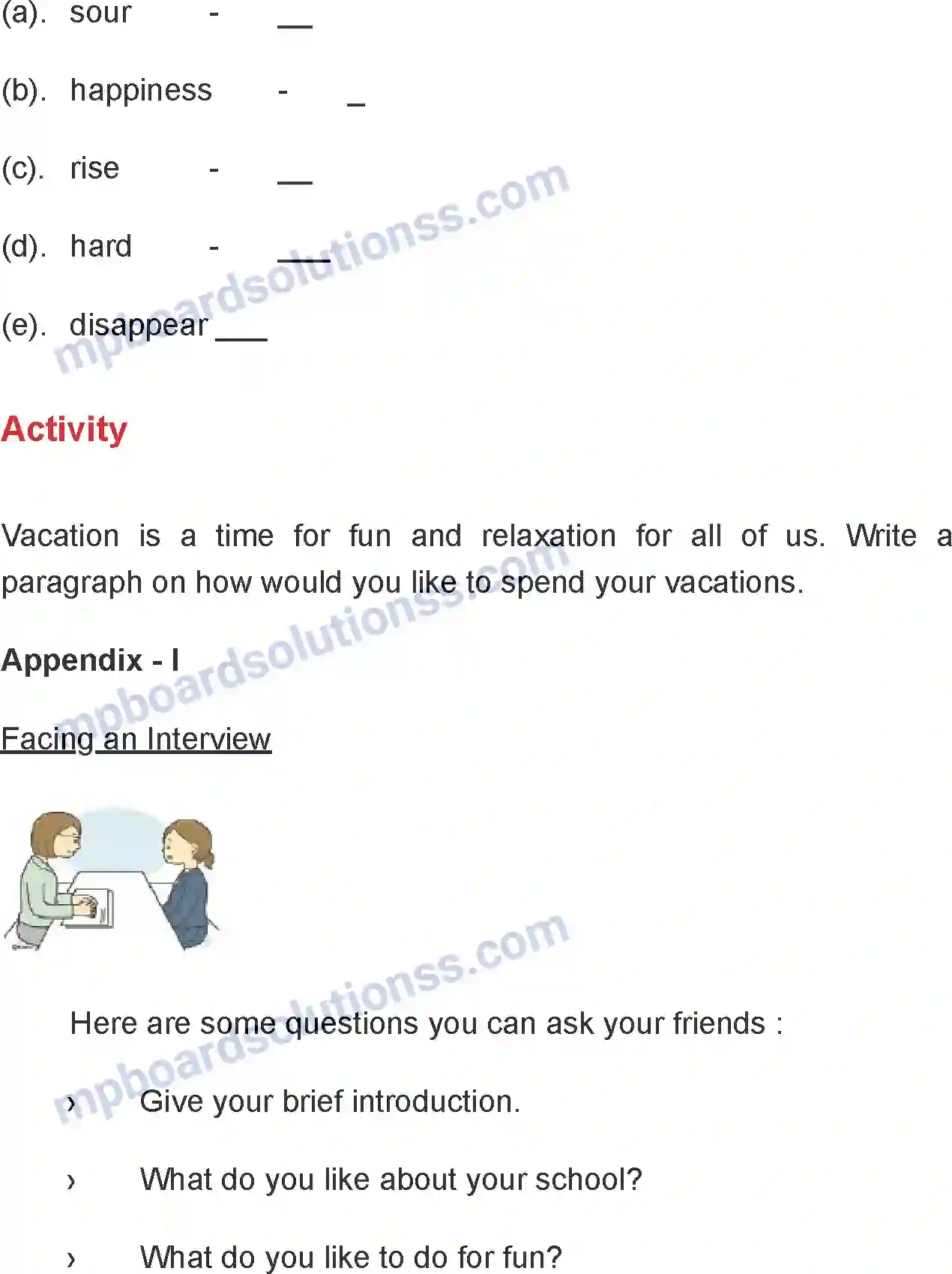 MP Board Book for Class 8 English The School Boy Image 4