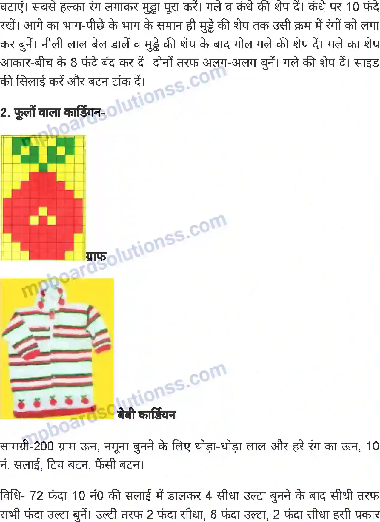 MP Board Book for Class 8 Home Science बुनाई कला Image 2