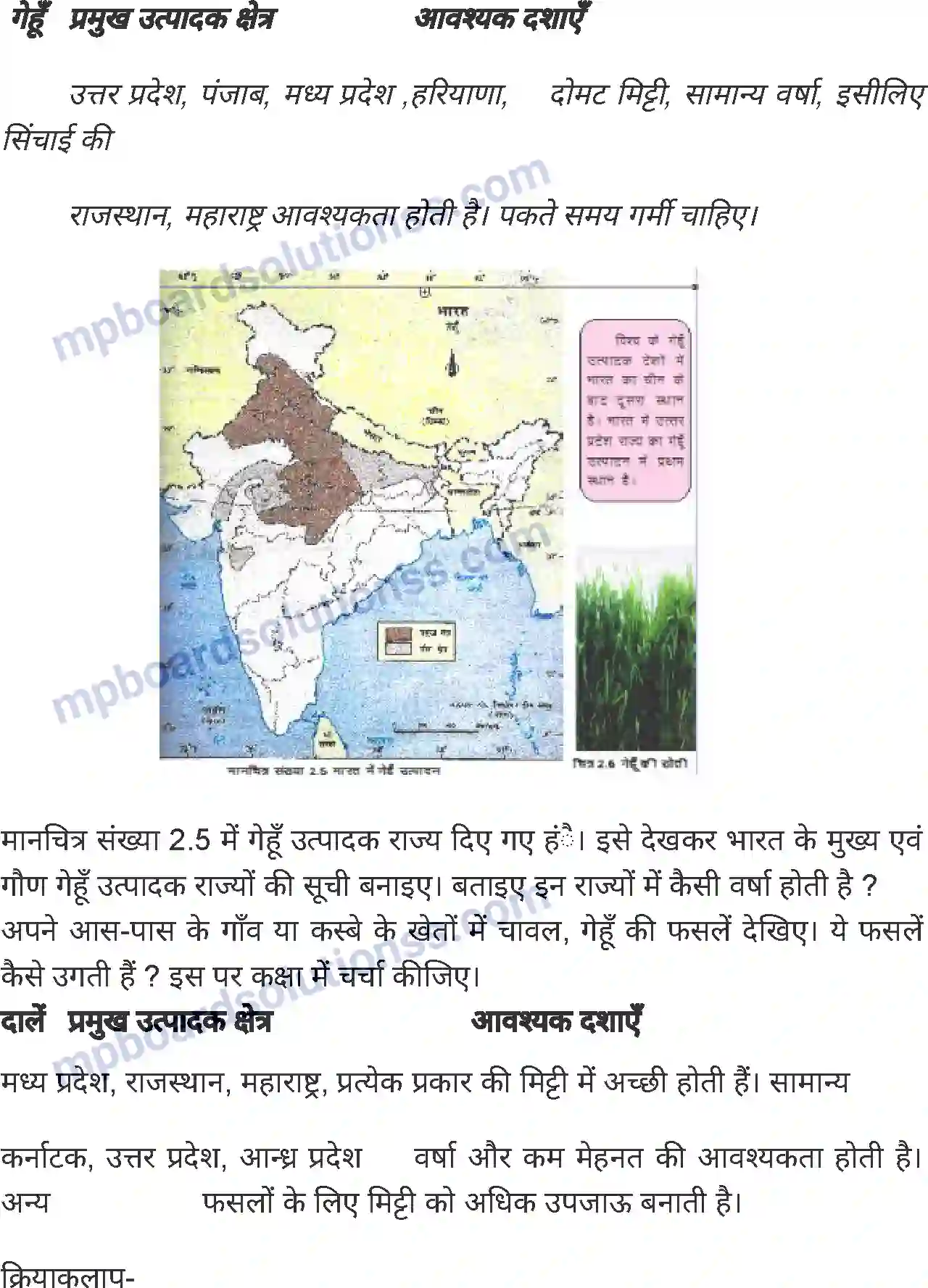 MP Board Book for Class 8 Social Science भारत - कृषि एवं सिंचाई Image 5