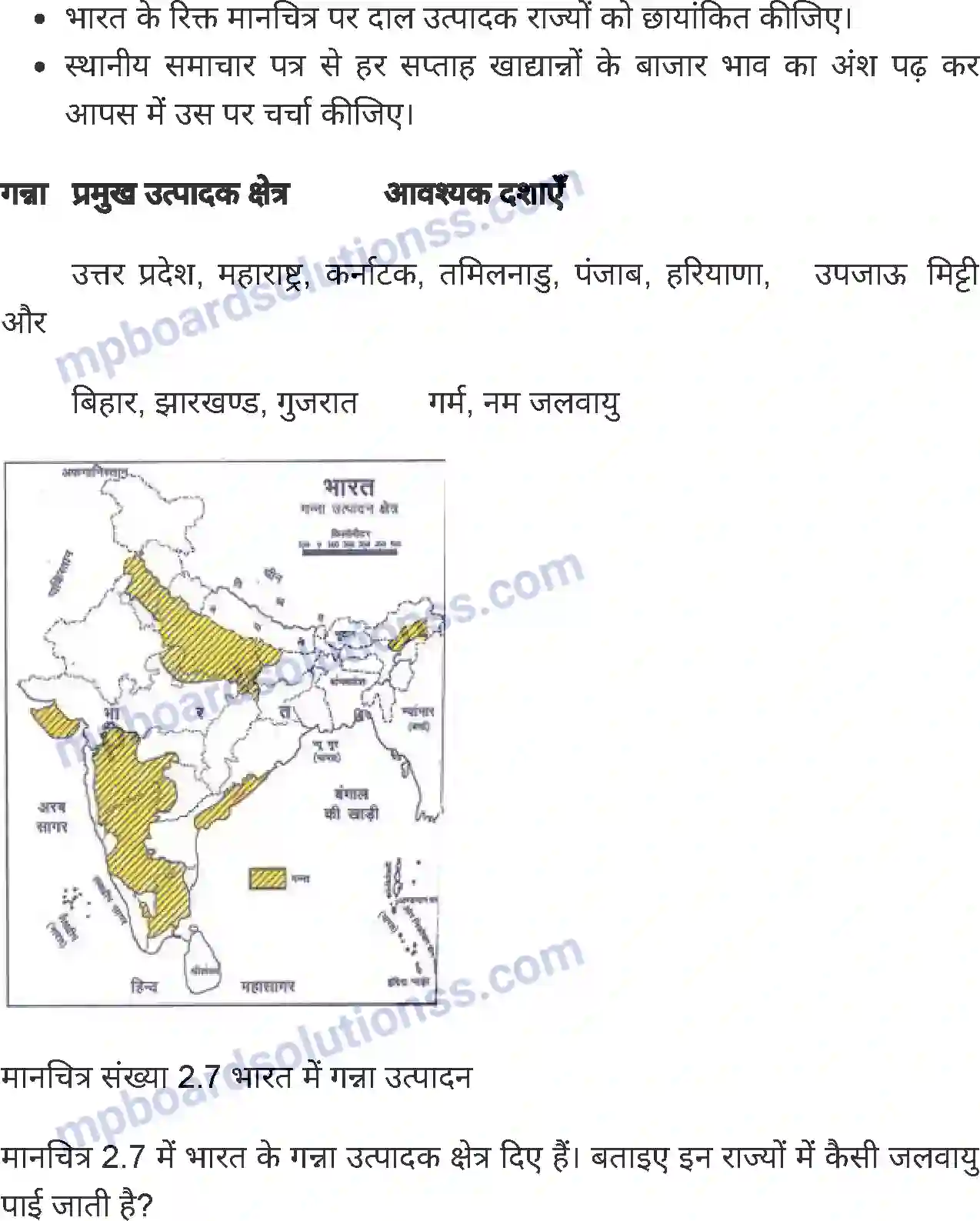 MP Board Book for Class 8 Social Science भारत - कृषि एवं सिंचाई Image 6