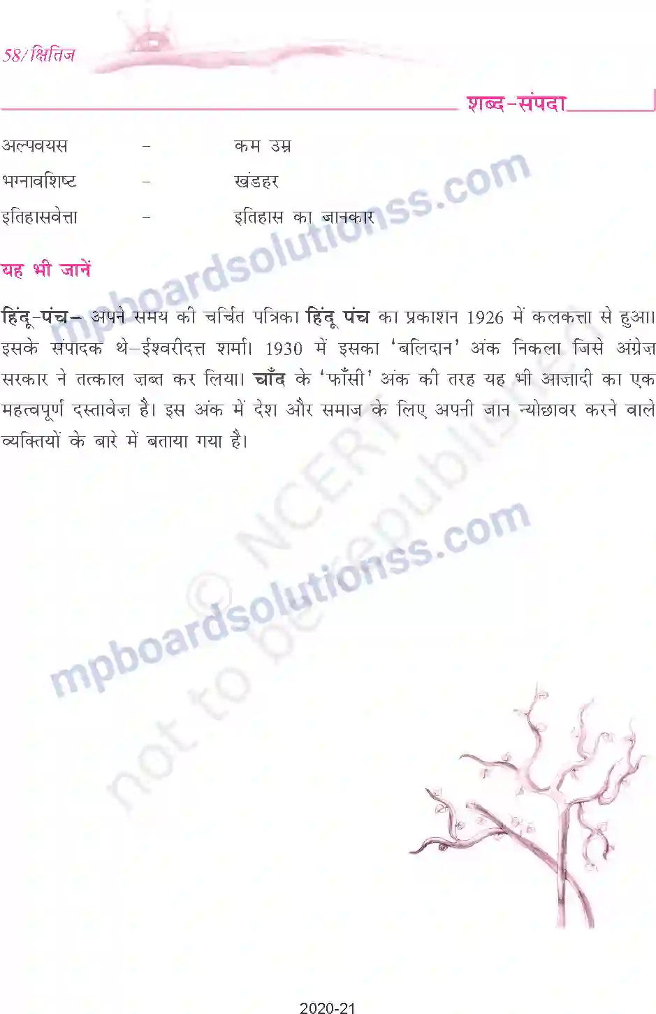 MP Board Book for Class 9 Hindi चपला देवी - नाना साहब की पुत्री Image 9