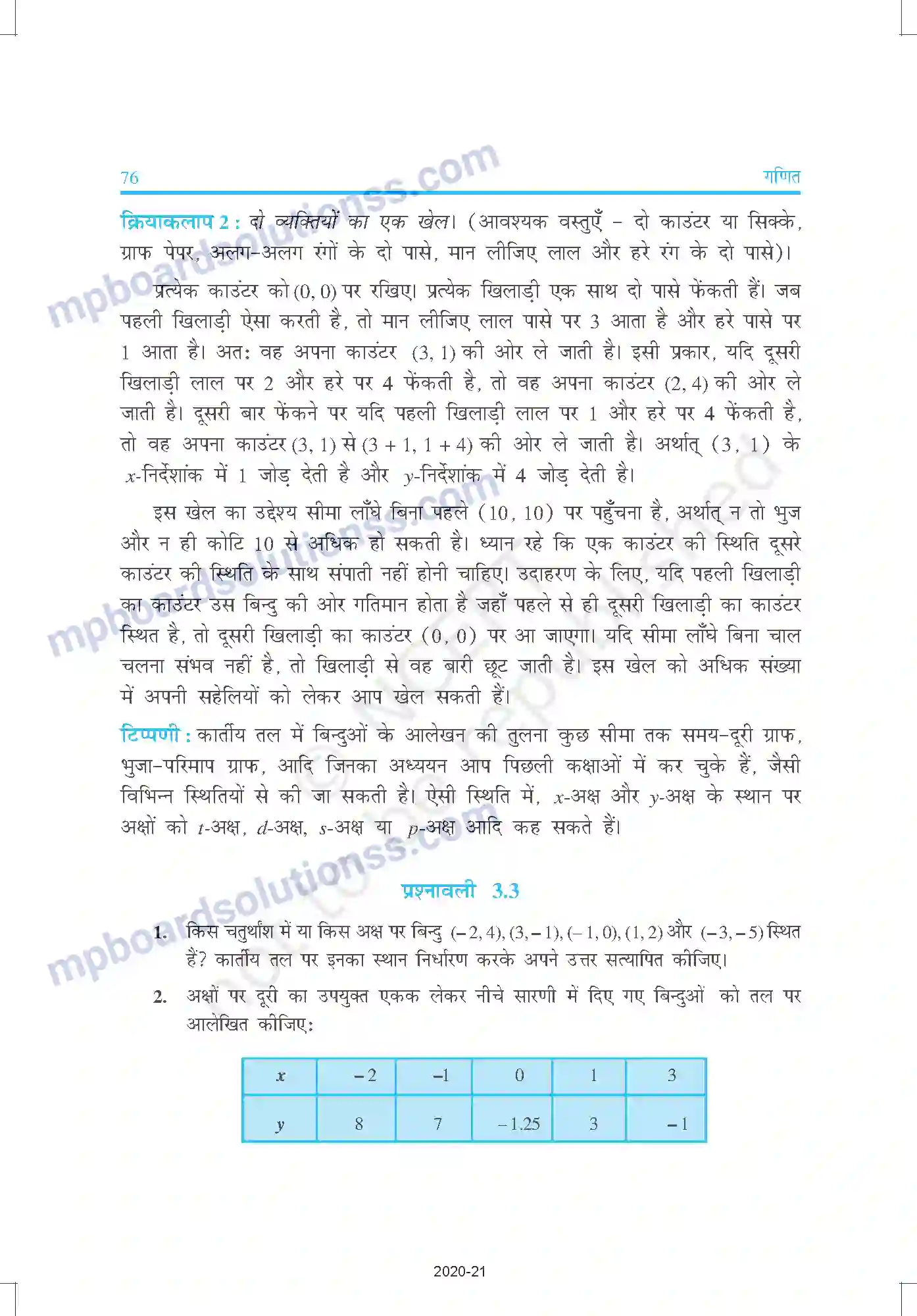MP Board Book for Class 9 Mathematics निर्देशांक ज्यामिति Image 17