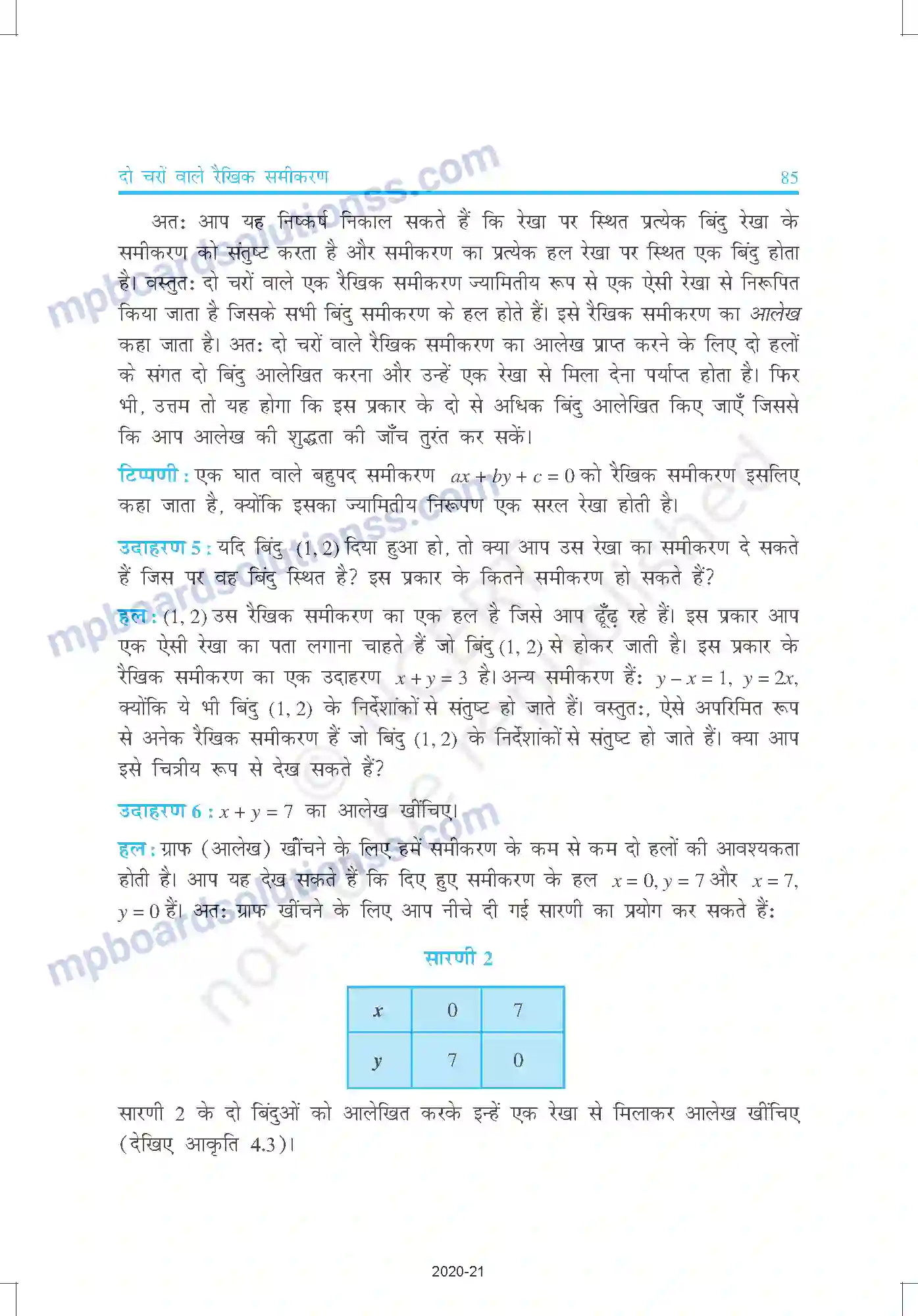 MP Board Book for Class 9 Mathematics दो चरों वाले रैखिक समीकरण Image 8