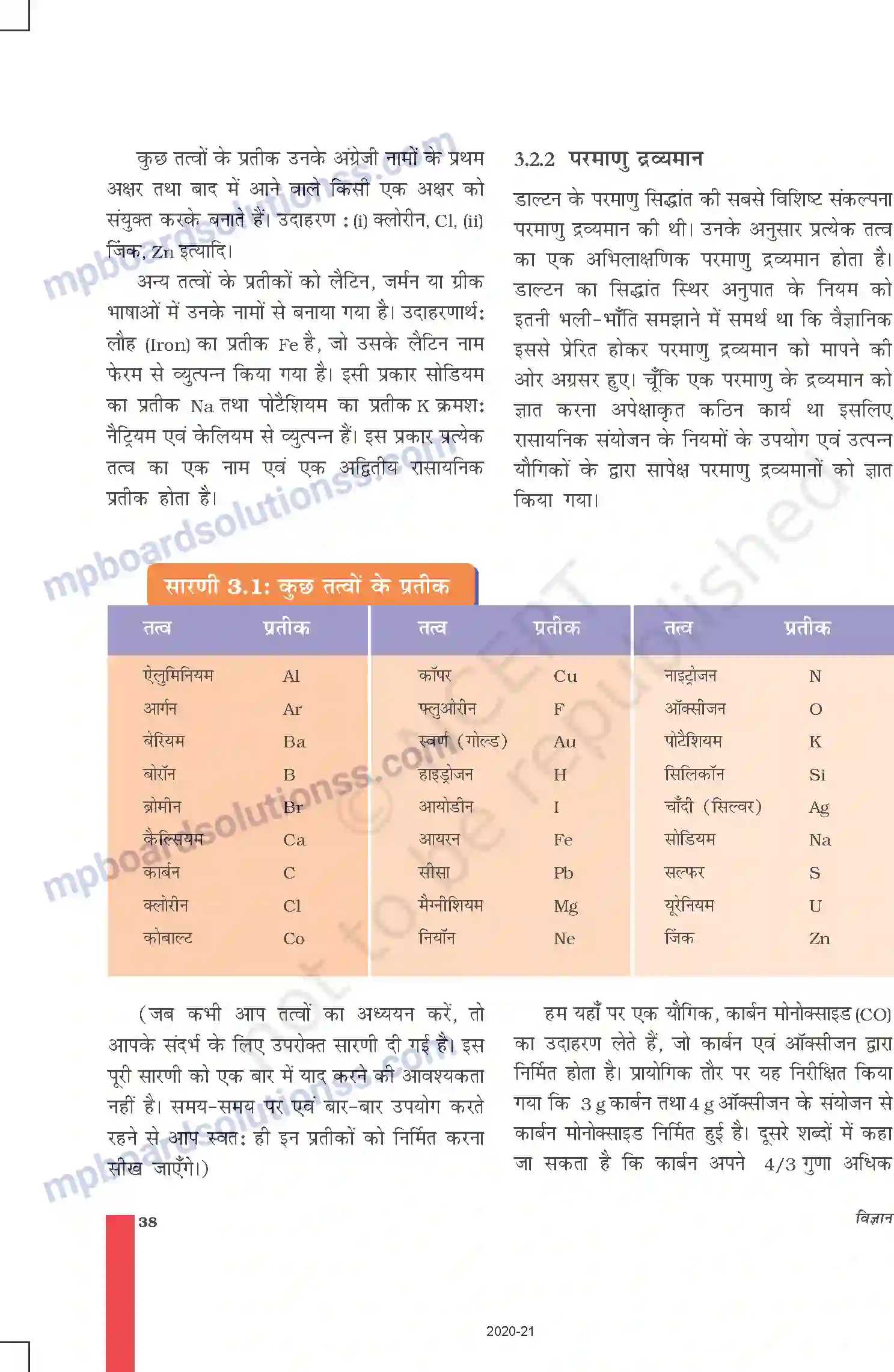 MP Board Book for Class 9 Science परमाणु एवं अणु Image 5