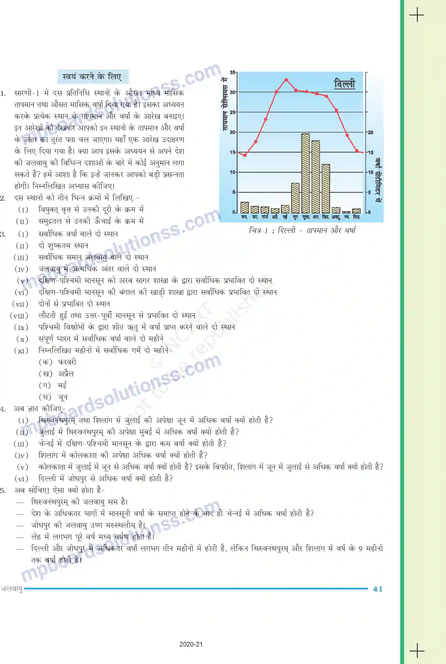 MP Board Book for Class 9 Social Science जलवायु Image 16