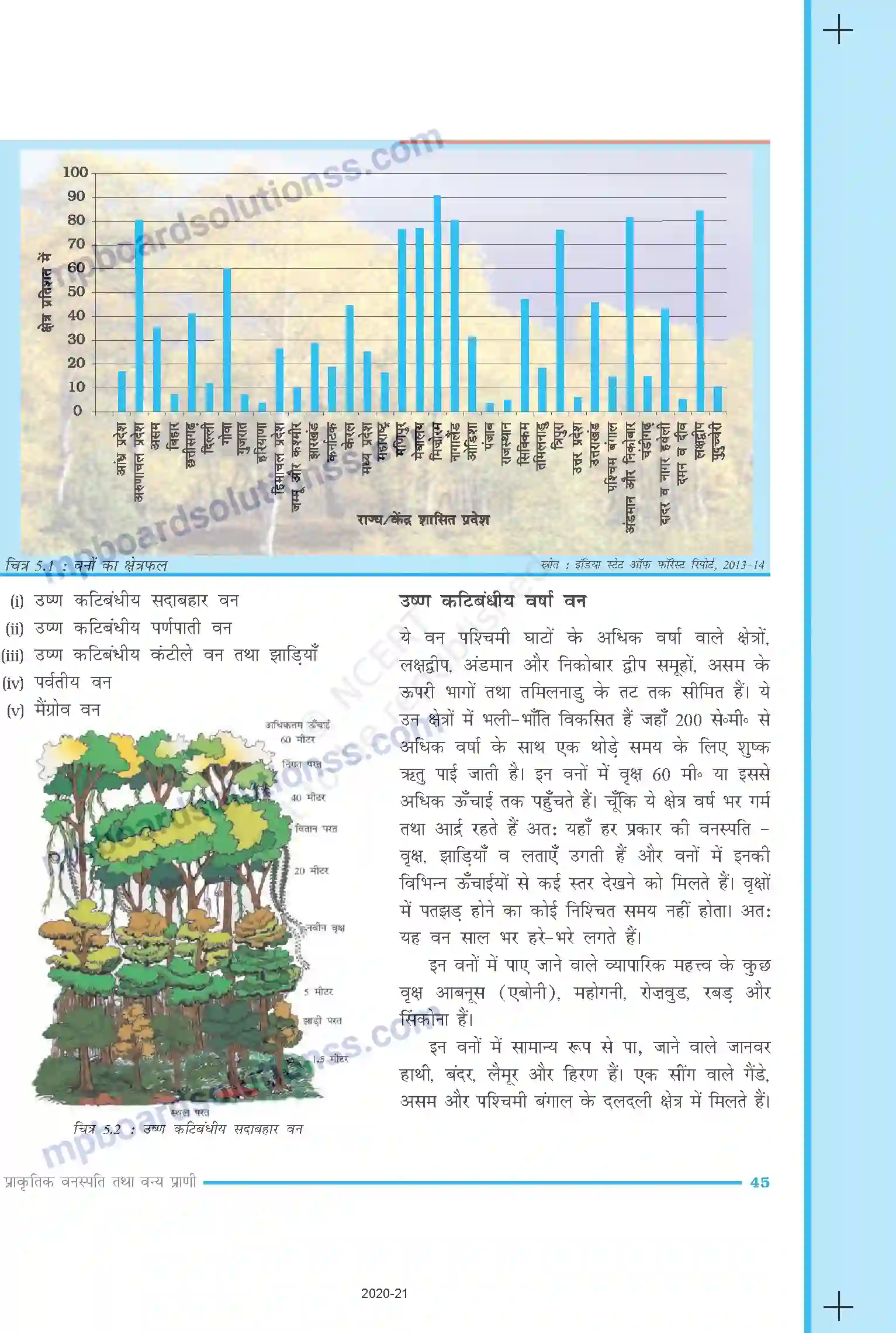 MP Board Book for Class 9 Social Science प्राकृतिक वनस्पति तथा वन्य प्राणी Image 3