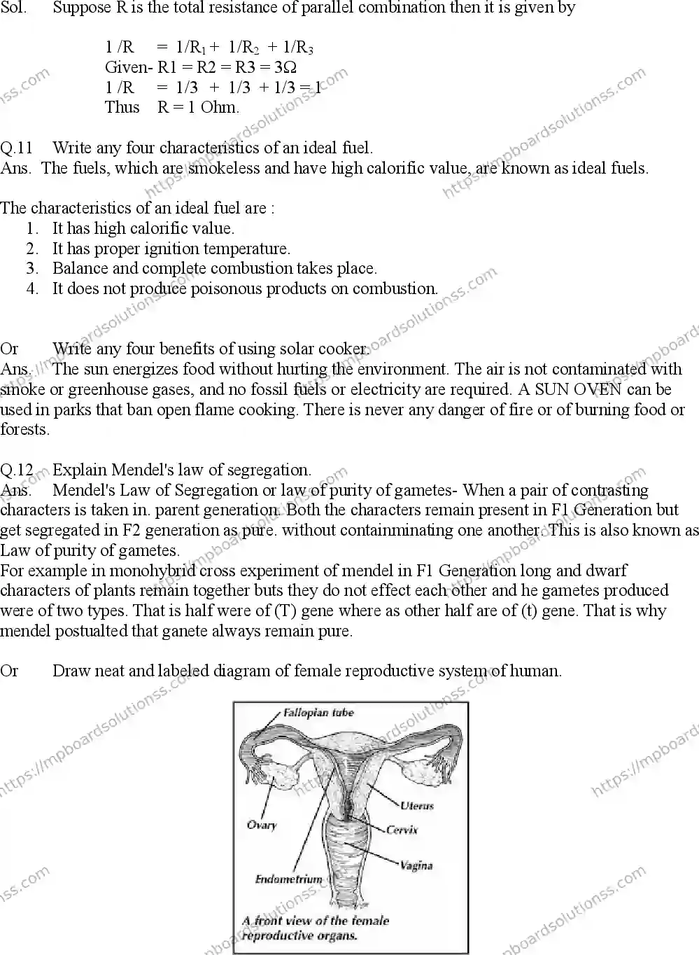 MP Board Class 10 Science EM With Answer-134750 Final Paper 2015 Image 5