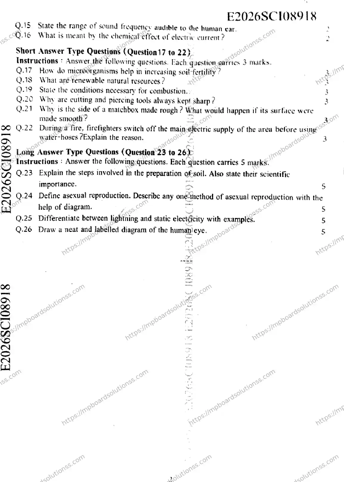 MP Board Class 9 Science-579195 Final Paper 2026 Image 2