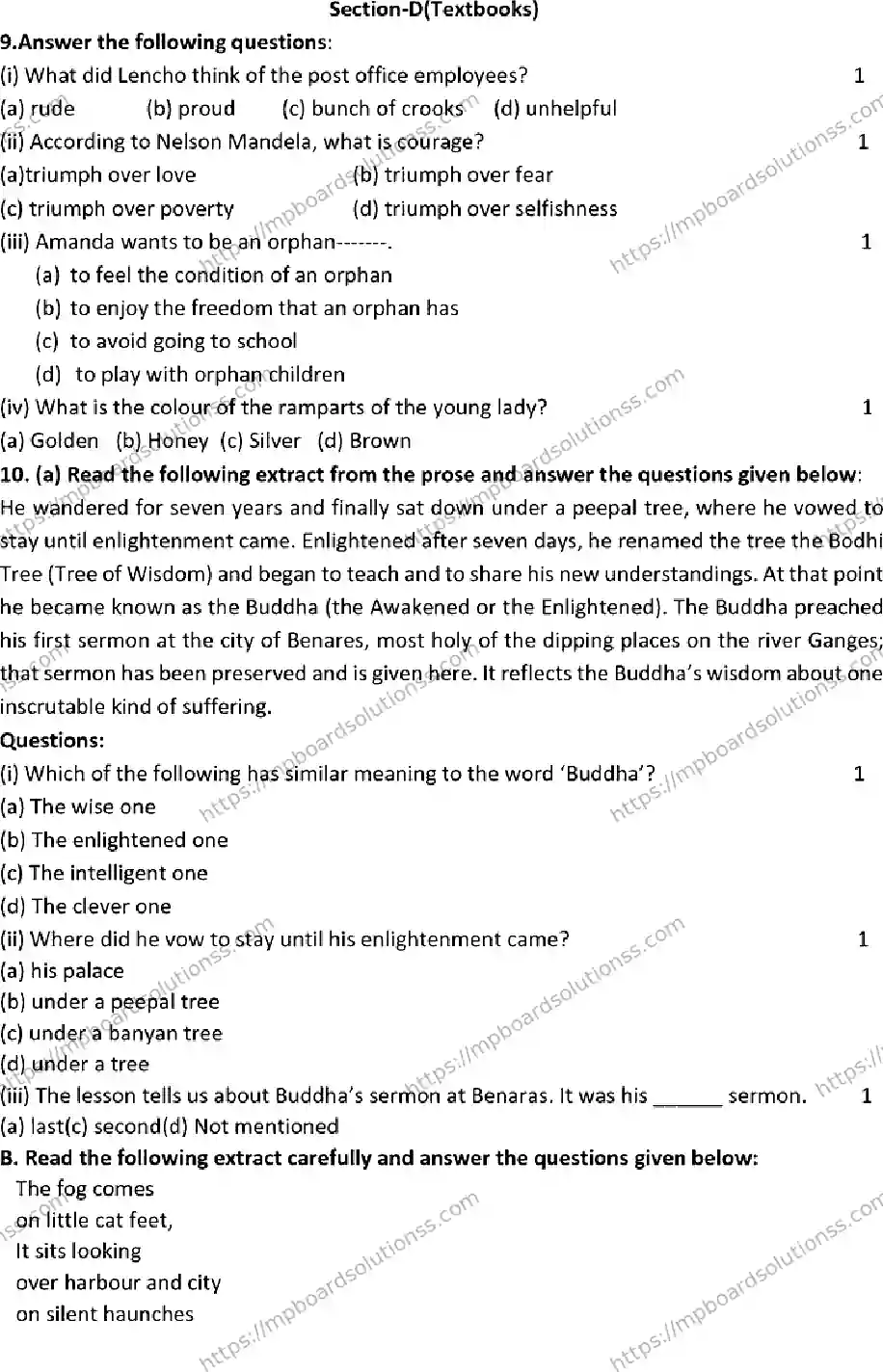 MP Board CLASS 10 ENGLISH-SET-B 2023 Sample Paper Image 4