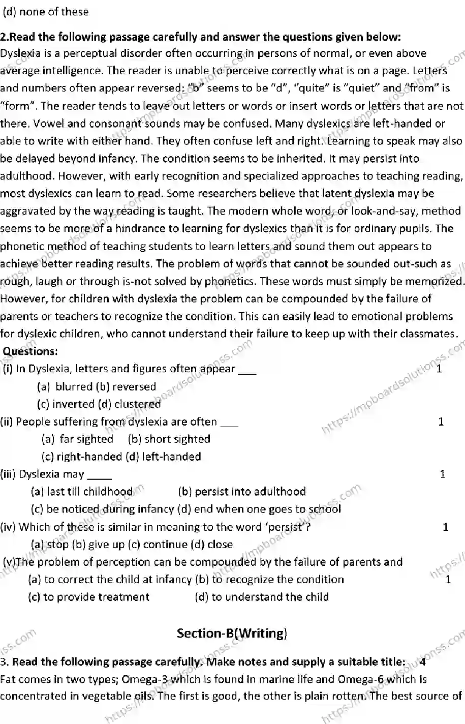 MP Board CLASS 10 ENGLISH-SET-D 2023 Sample Paper Image 2