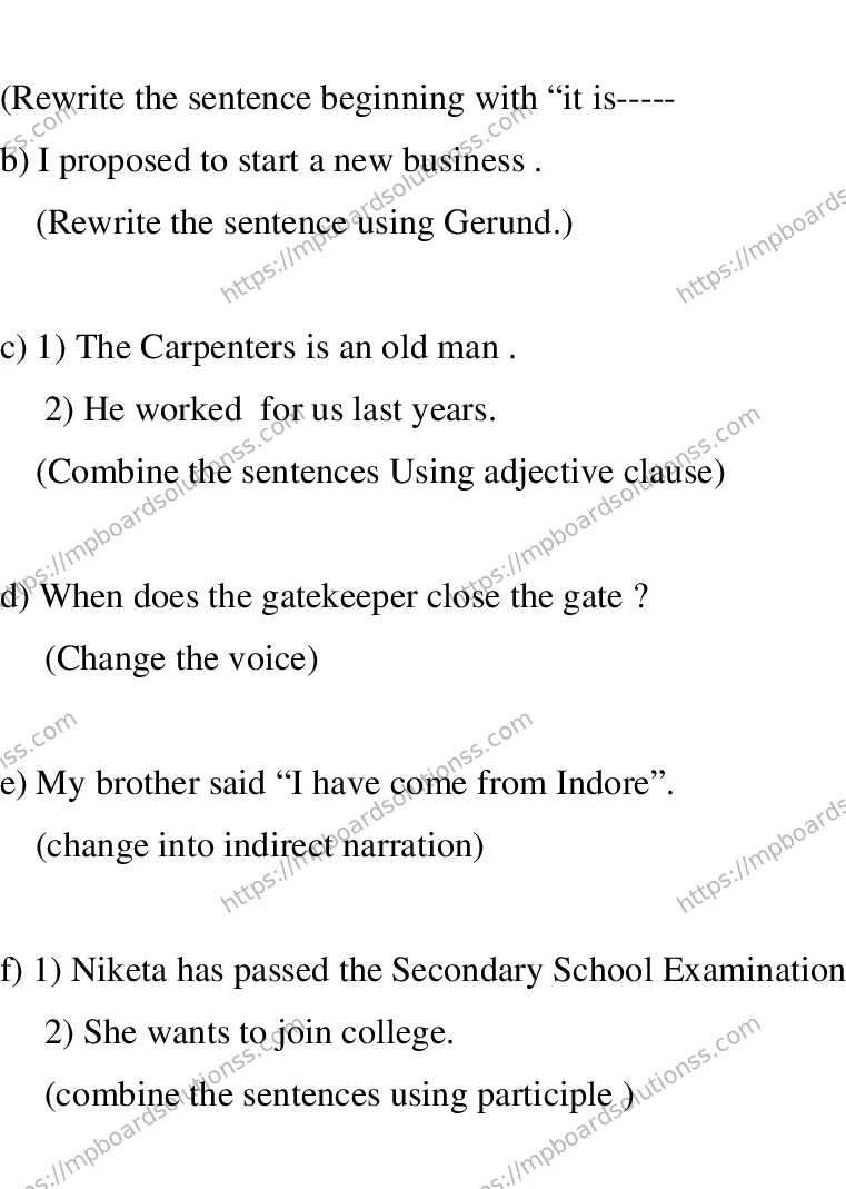 MP Board CLASS 10 ENGLISH-SPECIAL-LANGUAGE-SET-1-3 2013 Sample Paper Image 10