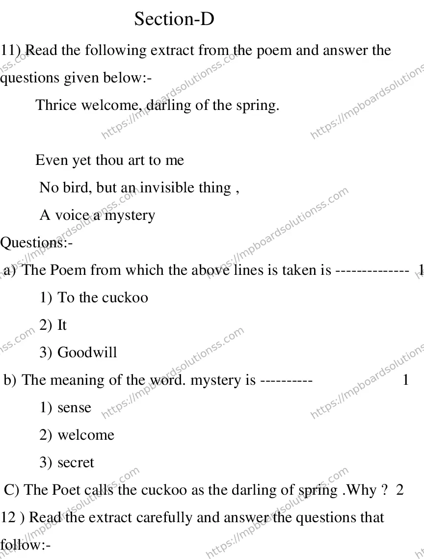 MP Board CLASS 10 ENGLISH-SPECIAL-LANGUAGE-SET-1-3 2013 Sample Paper Image 11