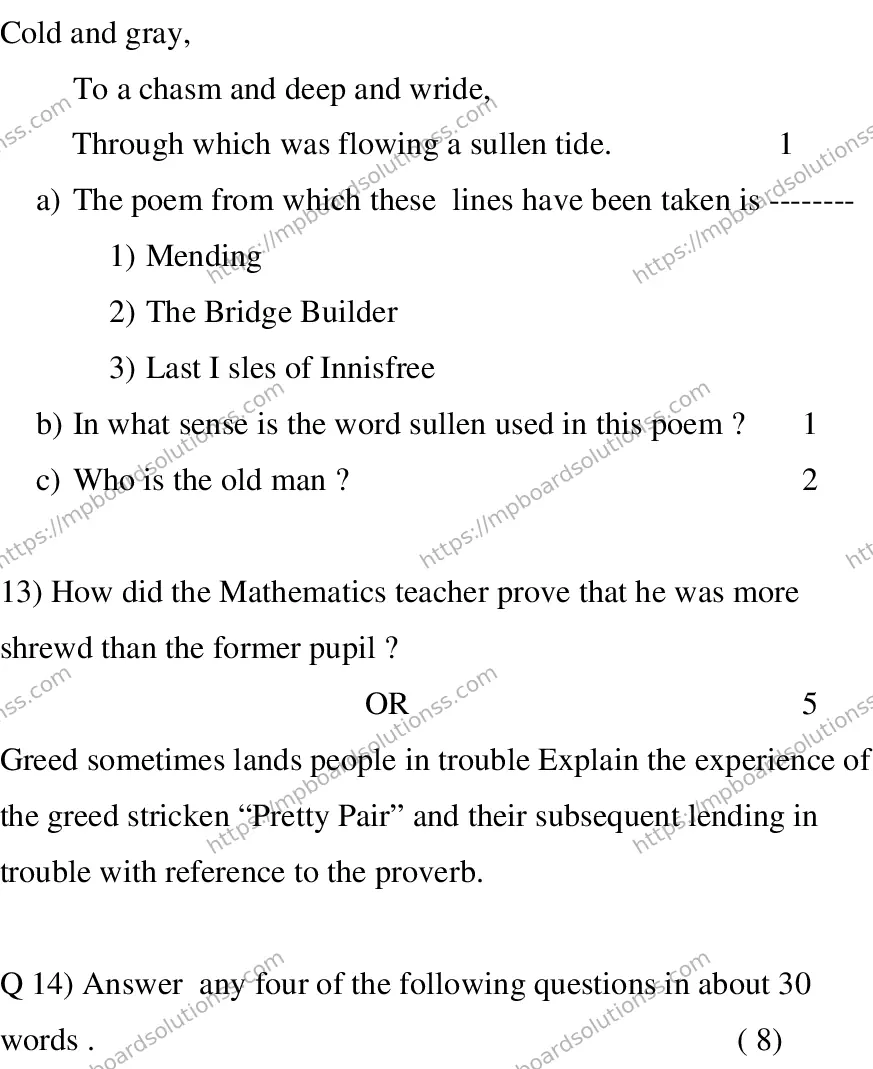 MP Board CLASS 10 ENGLISH-SPECIAL-LANGUAGE-SET-1-3 2013 Sample Paper Image 12