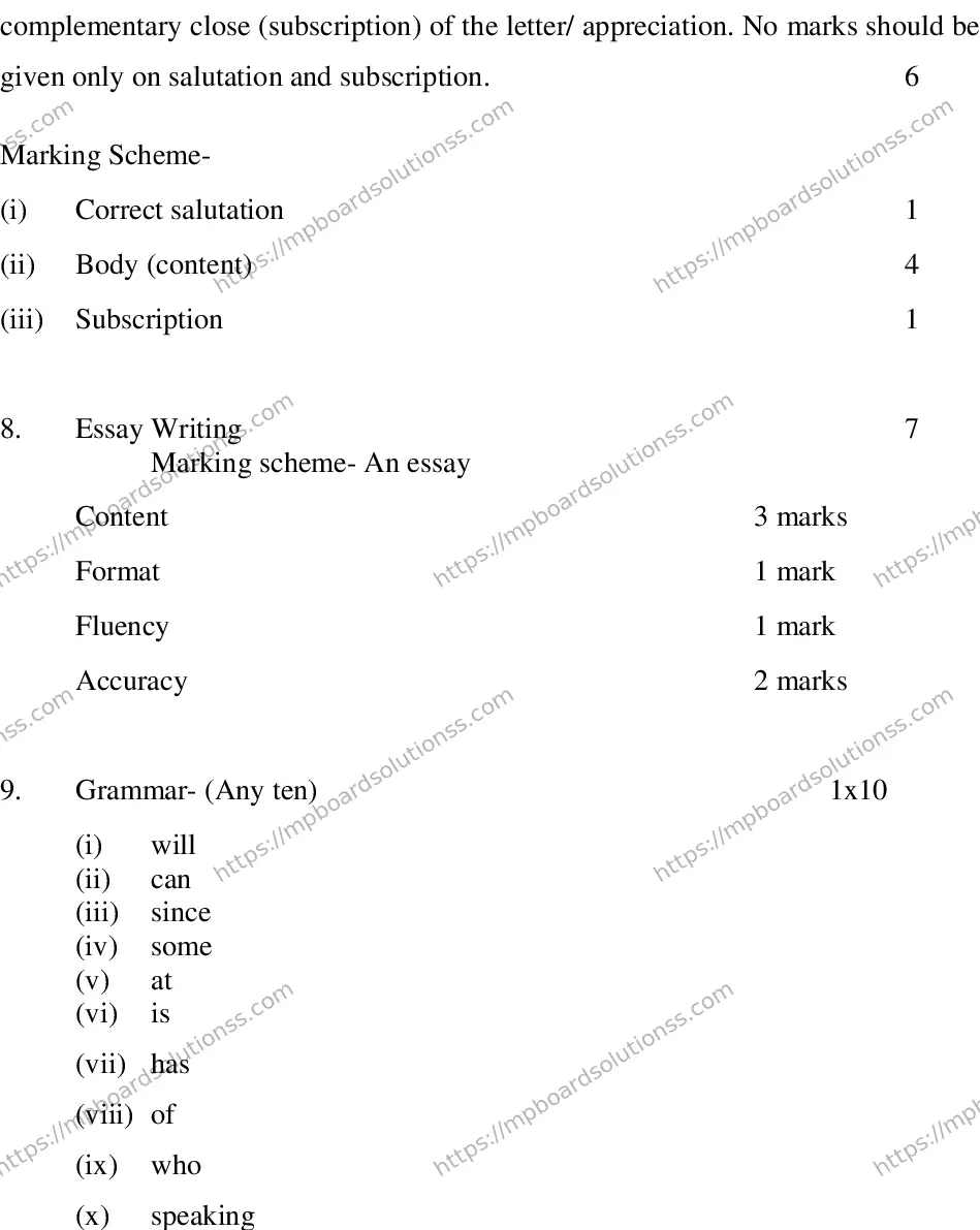 MP Board CLASS 10 ENGLISH-SPECIAL-LANGUAGE-SET-3-3 2013 Sample Paper Image 16