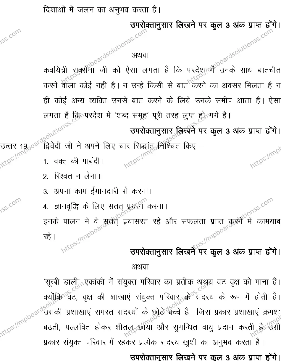 MP Board CLASS 10 HINDI-GENERAL-LANGUAGE-SET-3-3 2013 Sample Paper Image 19