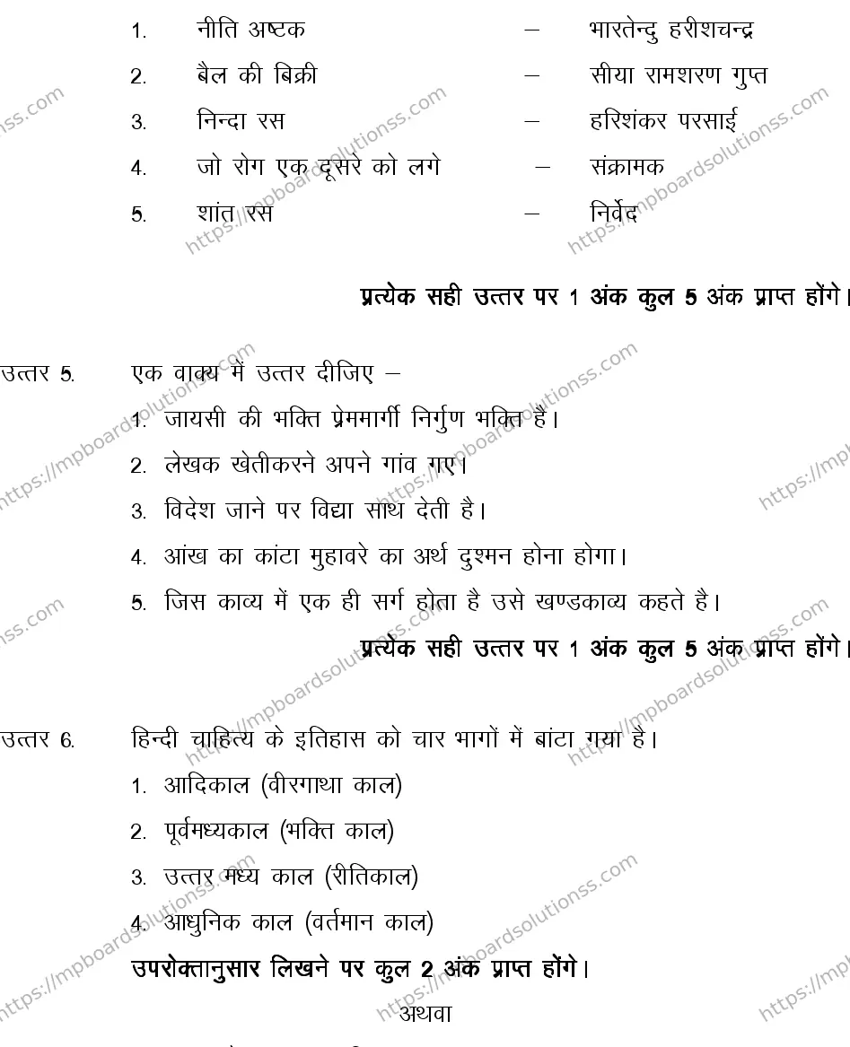 MP Board CLASS 10 HINDI-SPECIAL-LANGUAGE-SET-1-3 2013 Sample Paper Image 11