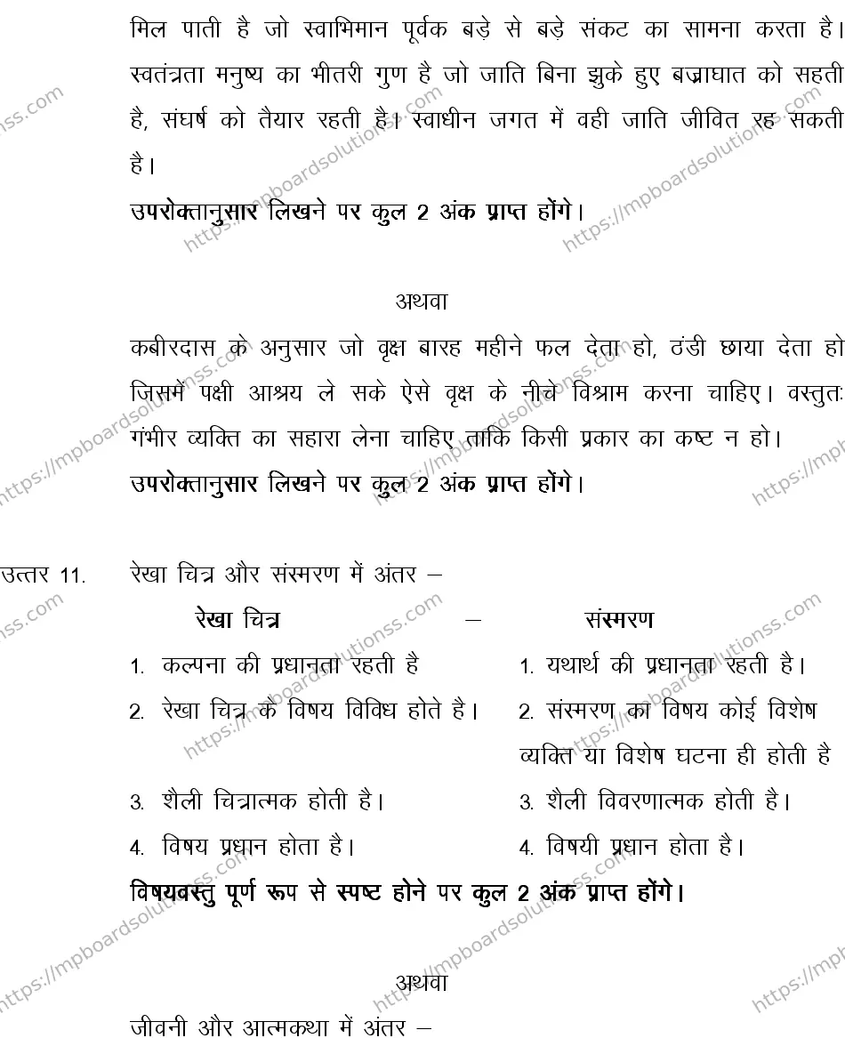 MP Board CLASS 10 HINDI-SPECIAL-LANGUAGE-SET-1-3 2013 Sample Paper Image 14