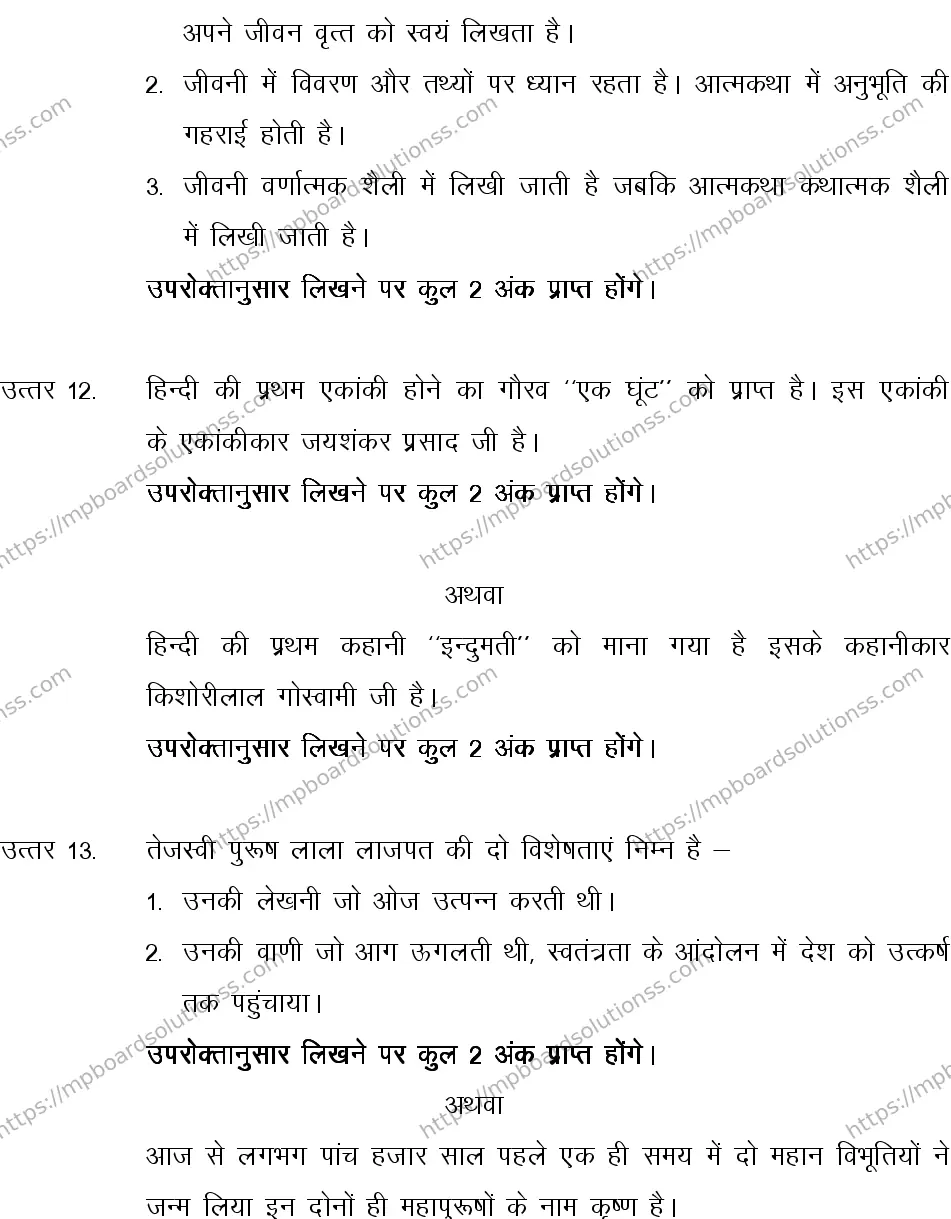 MP Board CLASS 10 HINDI-SPECIAL-LANGUAGE-SET-1-3 2013 Sample Paper Image 15
