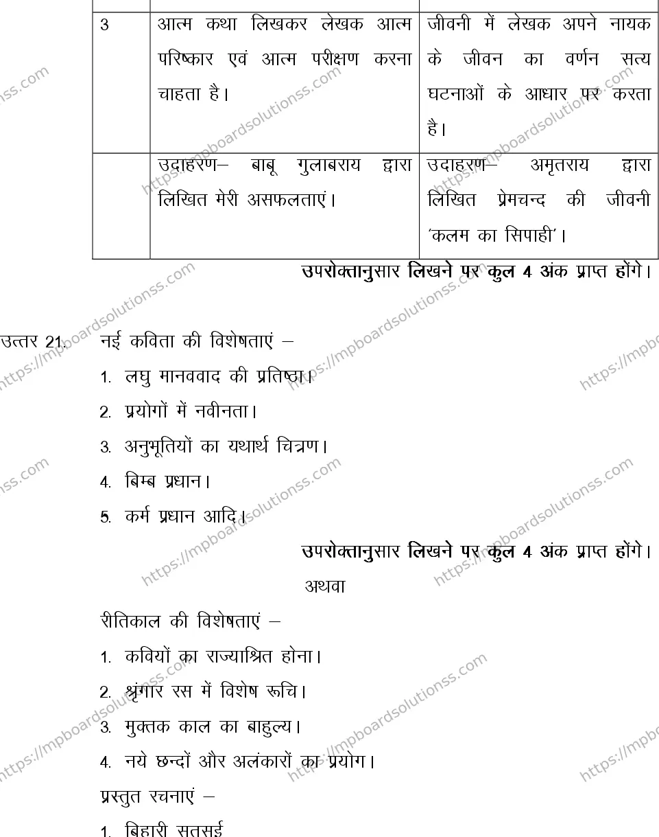 MP Board CLASS 10 HINDI-SPECIAL-LANGUAGE-SET-3-3 2013 Sample Paper Image 18