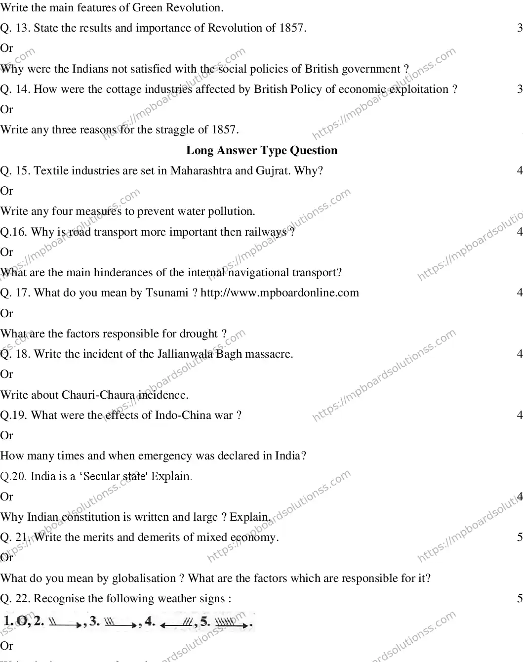 MP Board CLASS 10 SOCIAL-SCIENCE-(ENGLISH)-23 2020 Sample Paper Image 3
