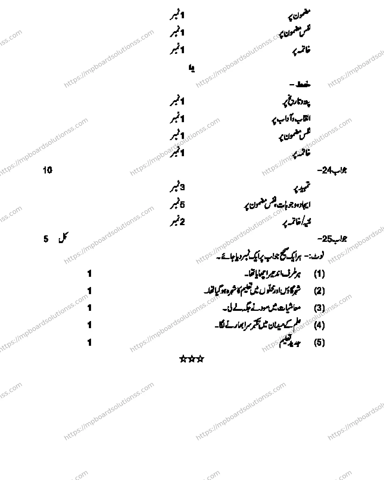 MP Board CLASS 10 URDU-SPECIAL-LANGUAGE-SET-1-3 2013 Sample Paper Image 14