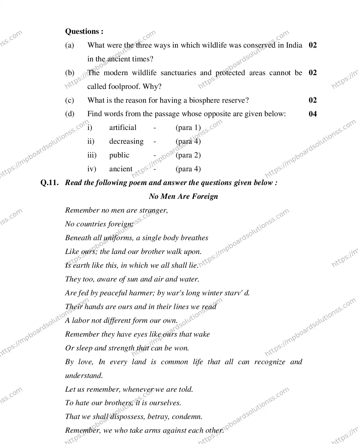 MP Board Class 12 ENGLISH-SPECIAL-356565 2018 Sample Paper Image 11