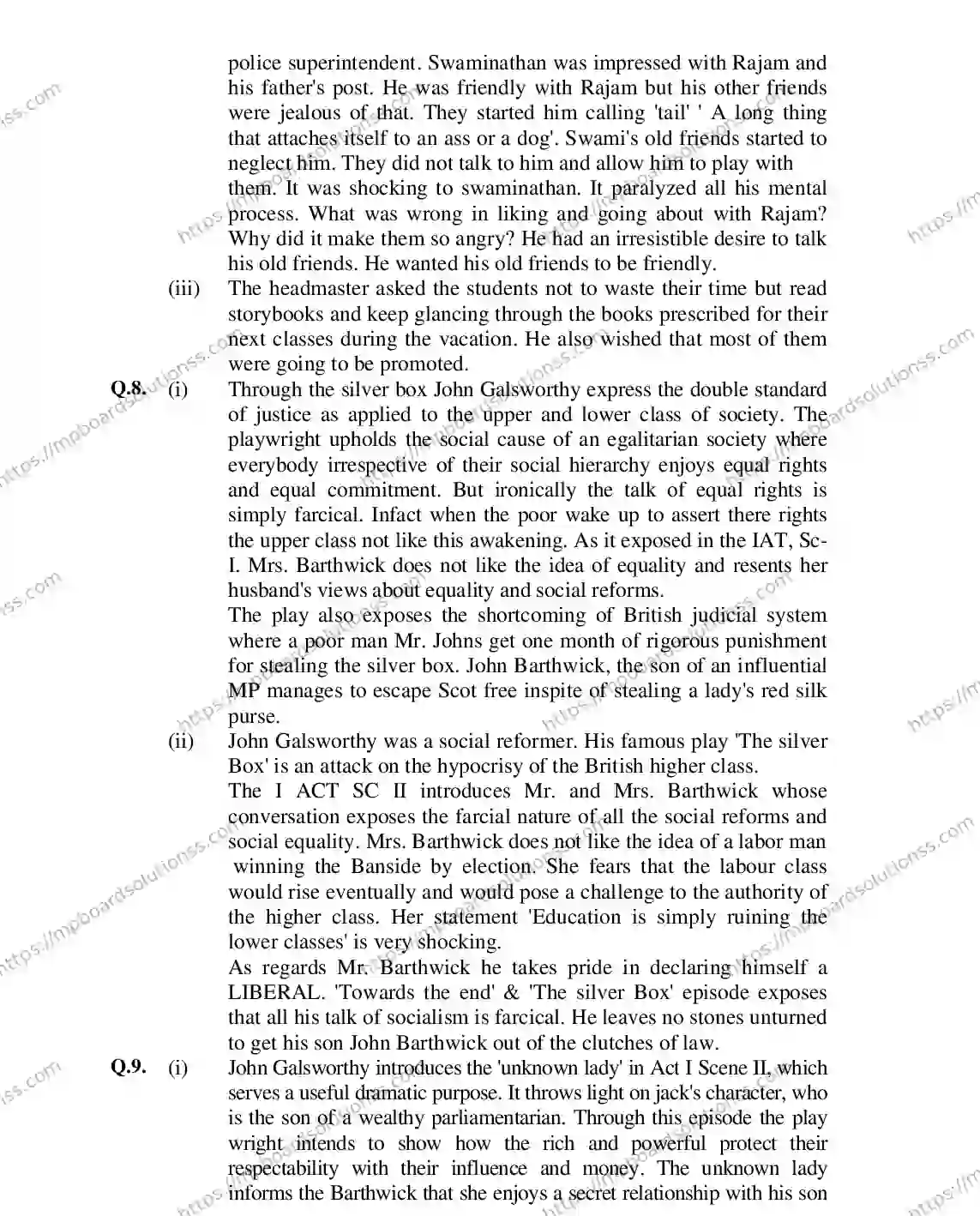 MP Board Class 12 ENGLISH-SPECIAL-356565 2018 Sample Paper Image 16