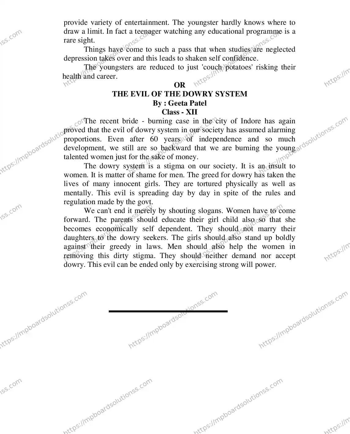 MP Board Class 12 ENGLISH-SPECIAL-356565 2018 Sample Paper Image 19