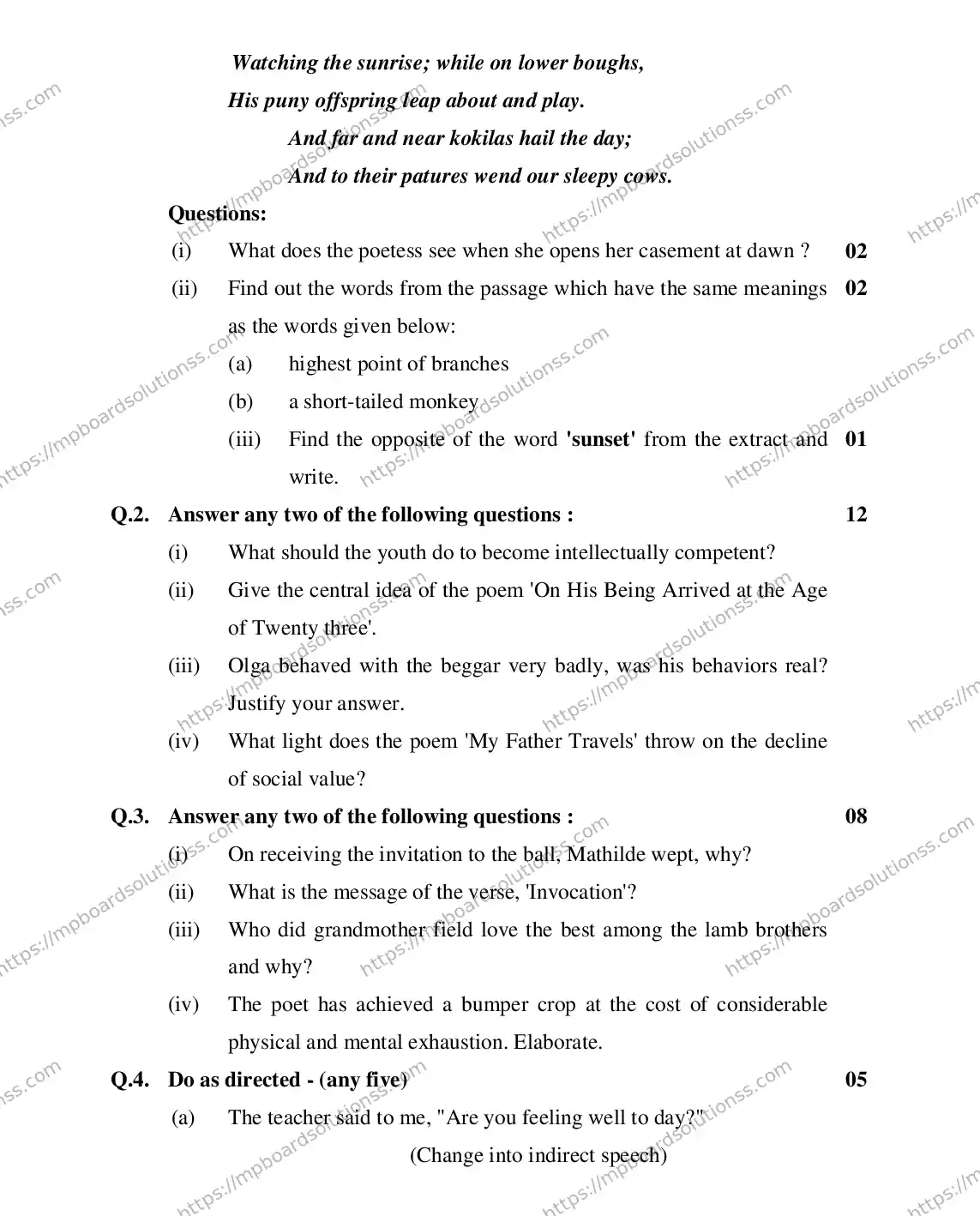 MP Board Class 12 ENGLISH-SPECIAL-356565 2018 Sample Paper Image 7