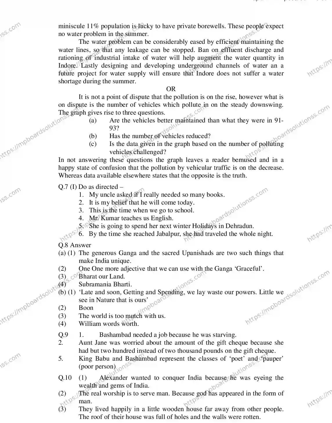 MP Board CLASS 9 ENGLISH-SPECIAL 2018 Sample Paper Image 7