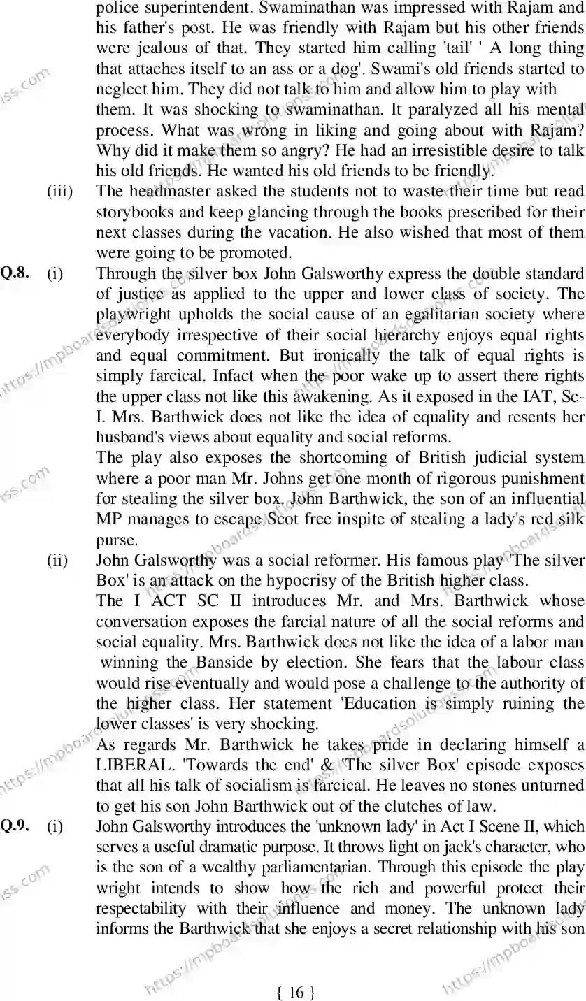 MP Board Class 12 English Special 2020 Sample Paper Image 16