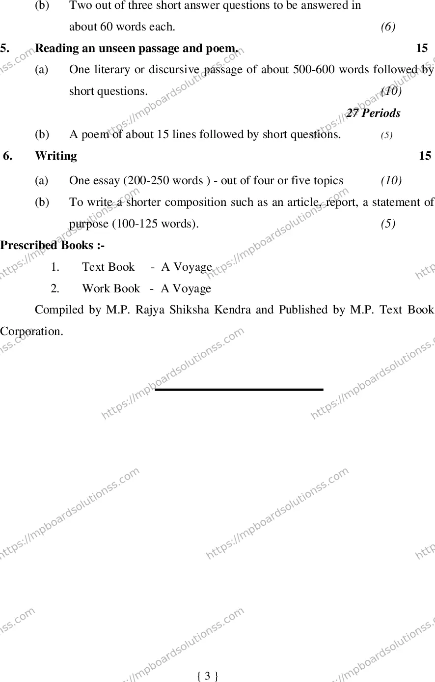 MP Board Class 12 English Special 2020 Sample Paper Image 3