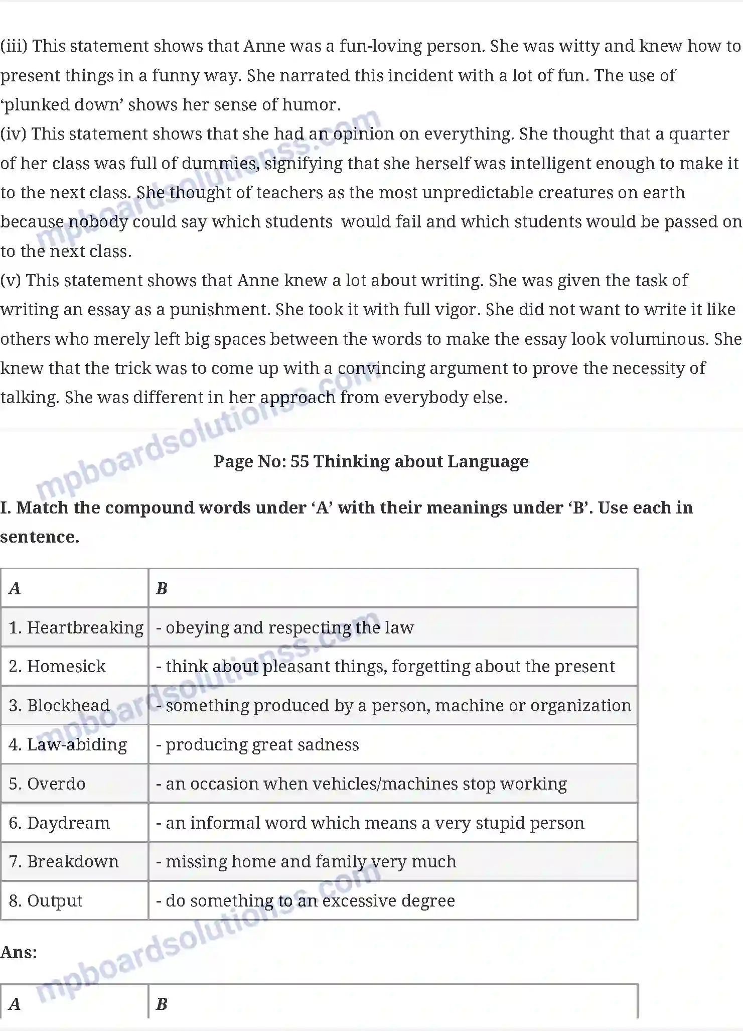 MP Board Book for Class 10 English From the Diary of Anne Frank Image 7