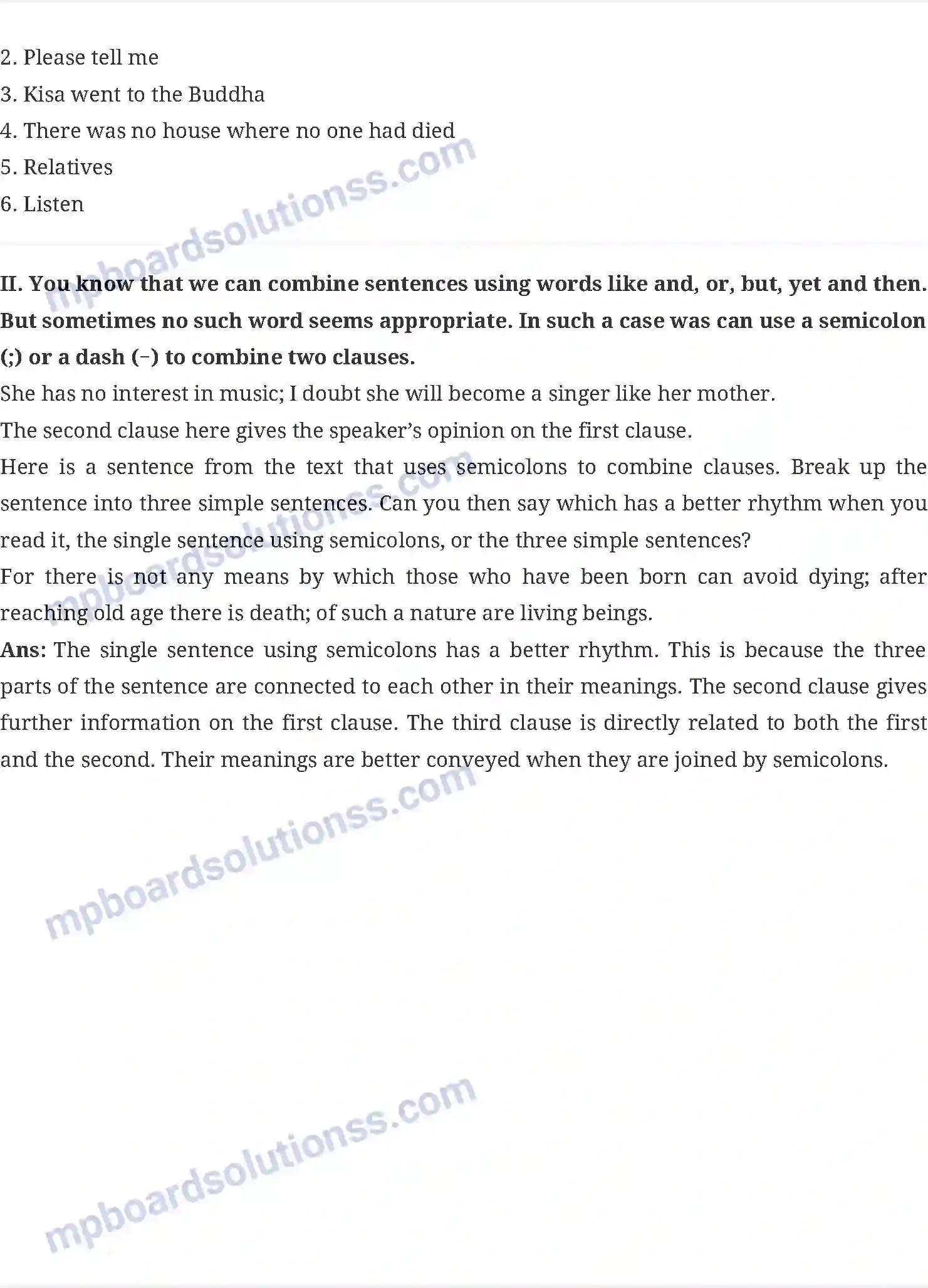MP Board Book for Class 10 English The Sermon at Benares Image 3